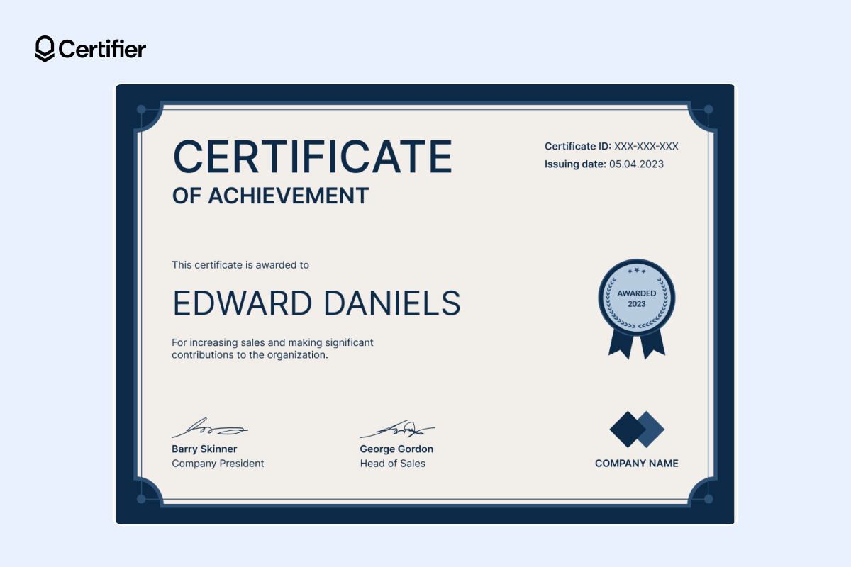 Free Printable Certificates of Achievement