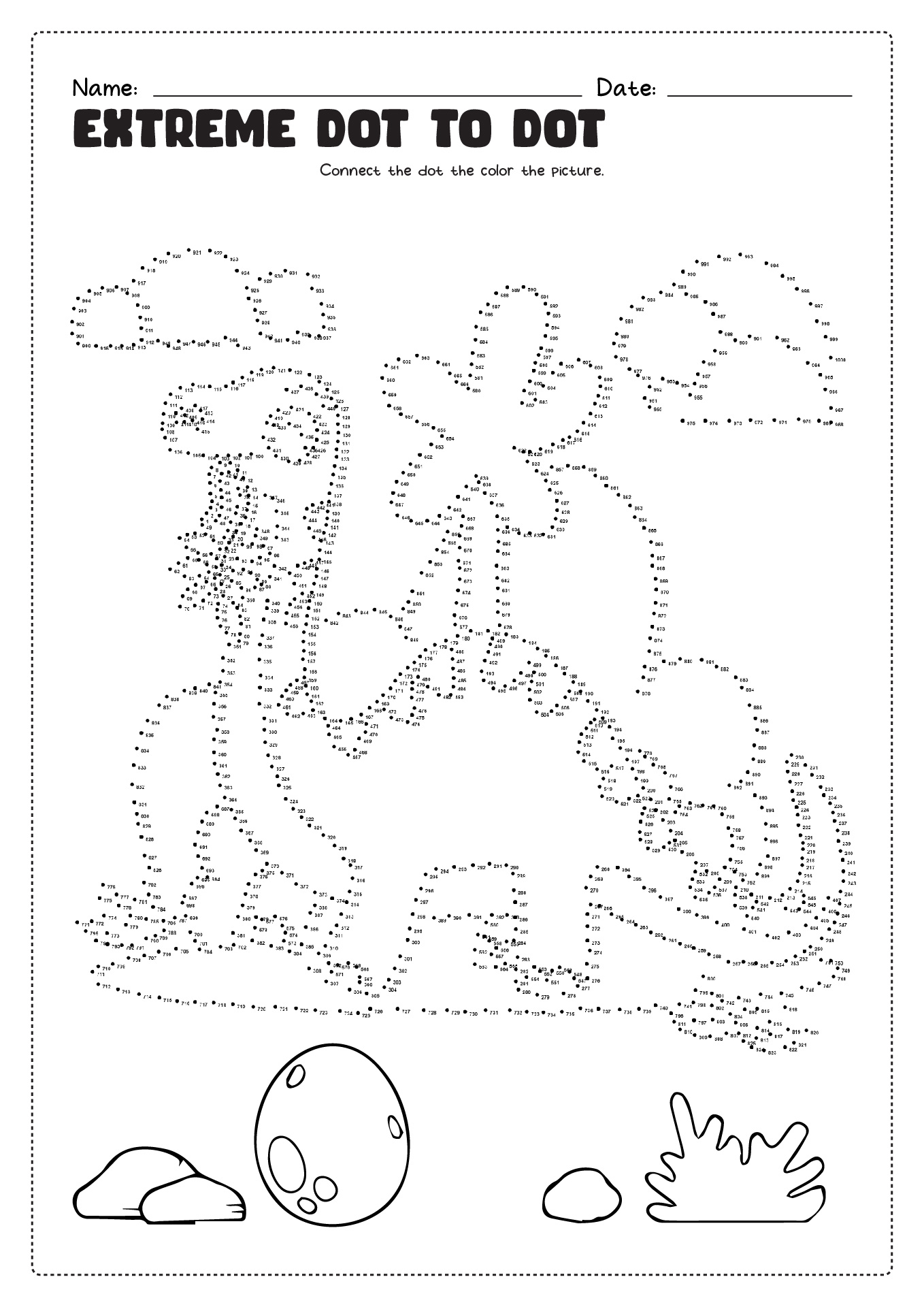 Free Printable Difficult Dot to Dot