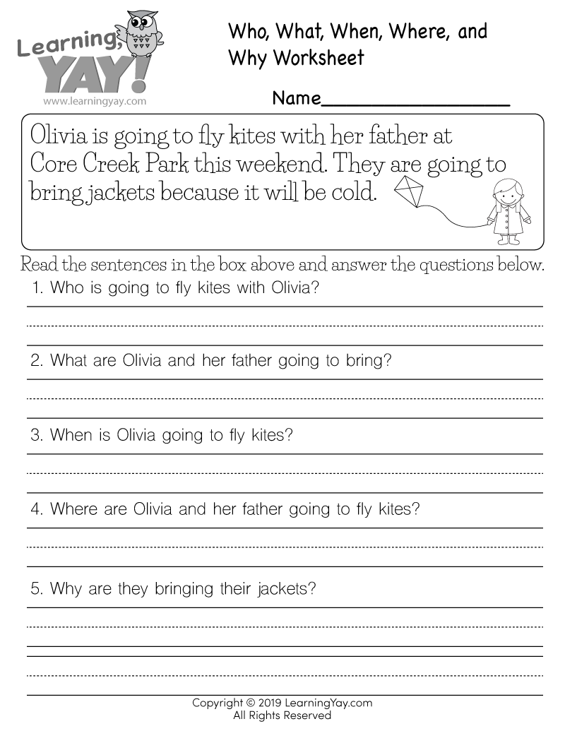 Free Printable Worksheets For 1st Grade English