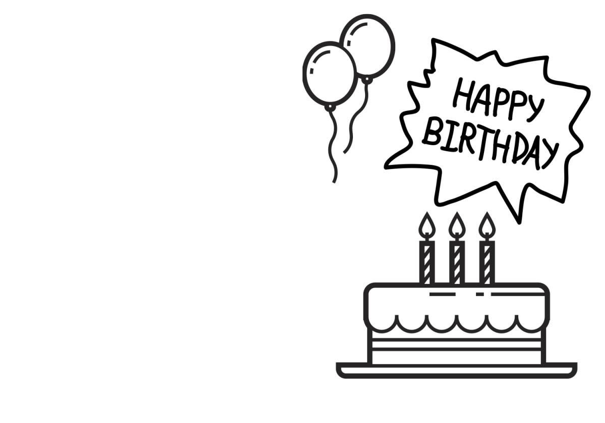 Black and White Free Printable Birthday Cards