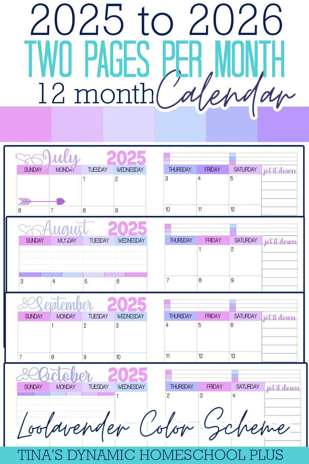 2025 and 2026 Calendar Printable Free