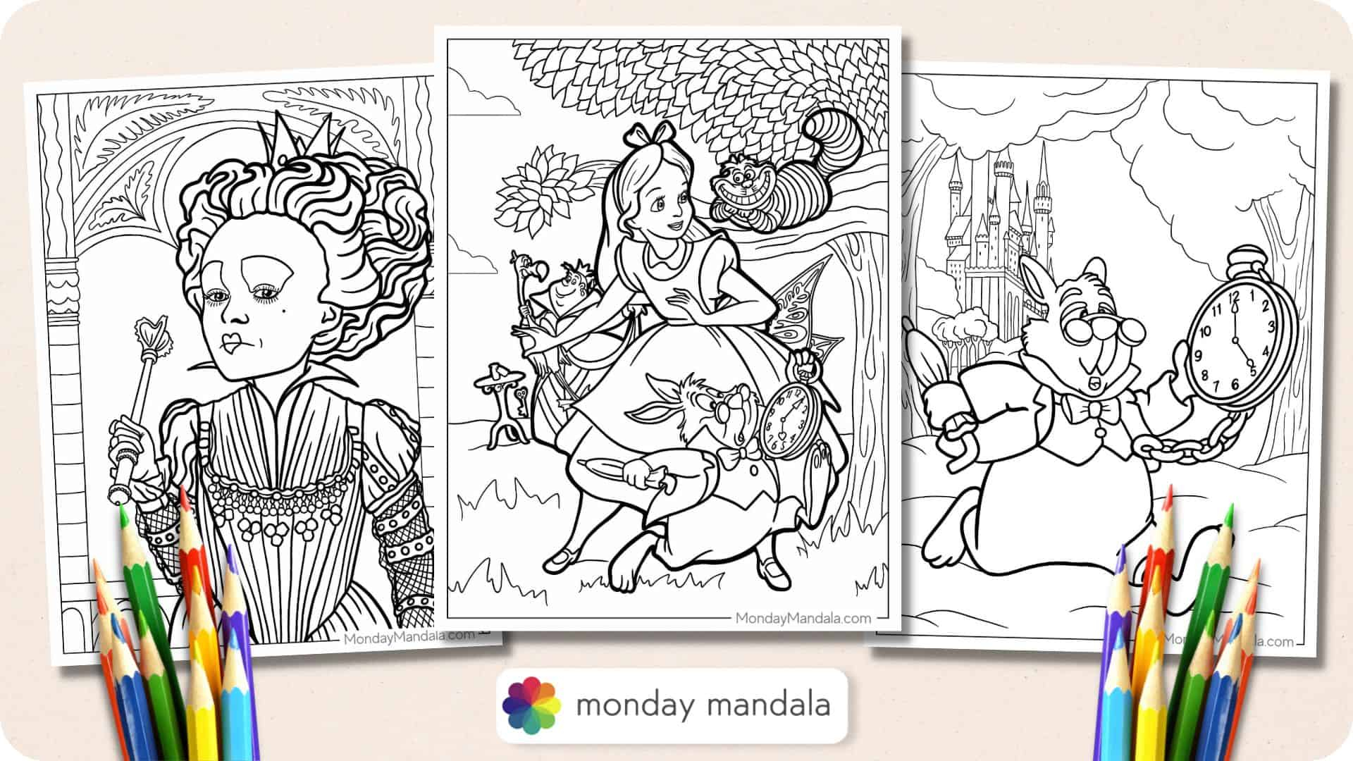 Alice and Wonderland Free Printables