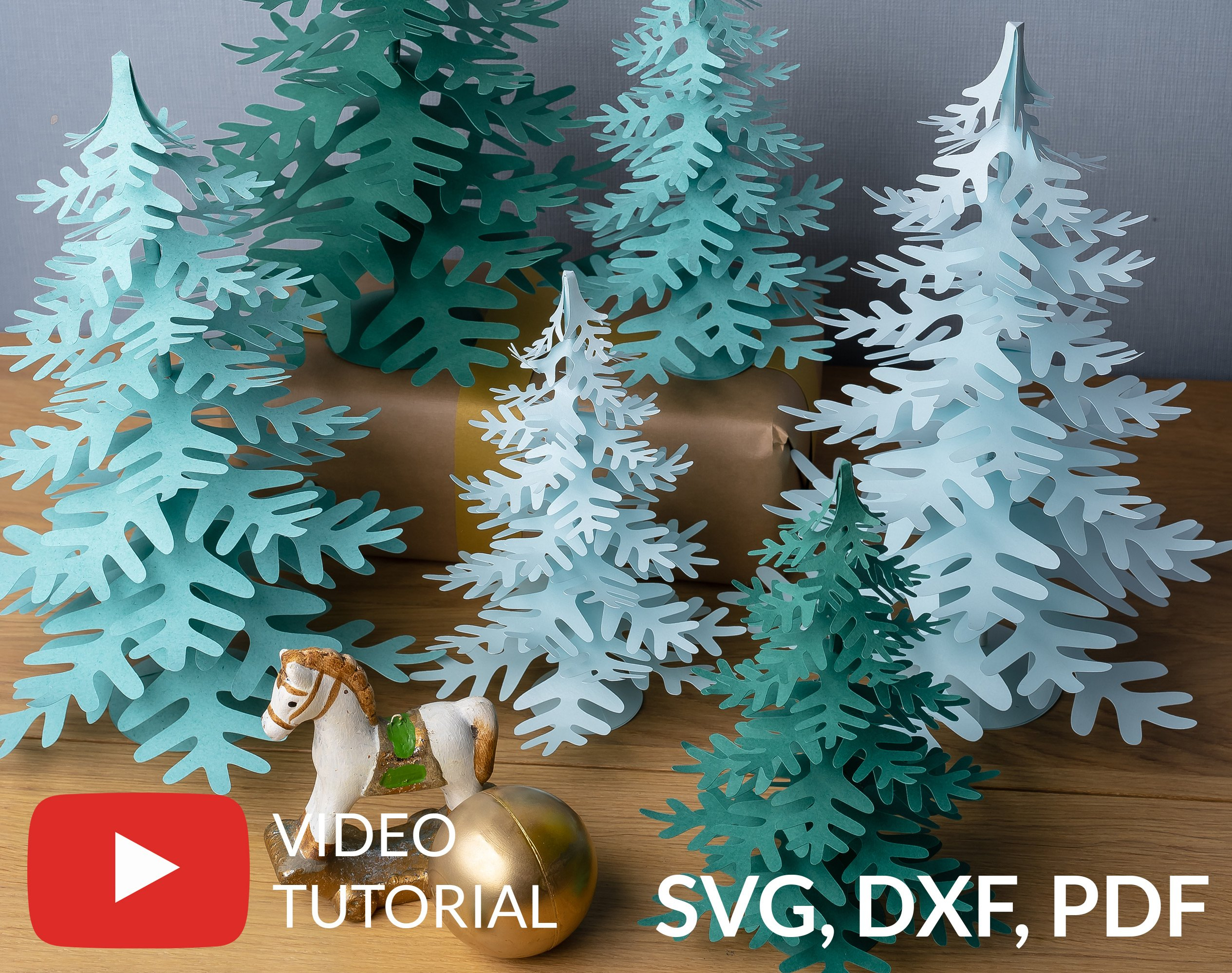 3D Christmas Tree SVG DIY Paper Christmas Tree Template