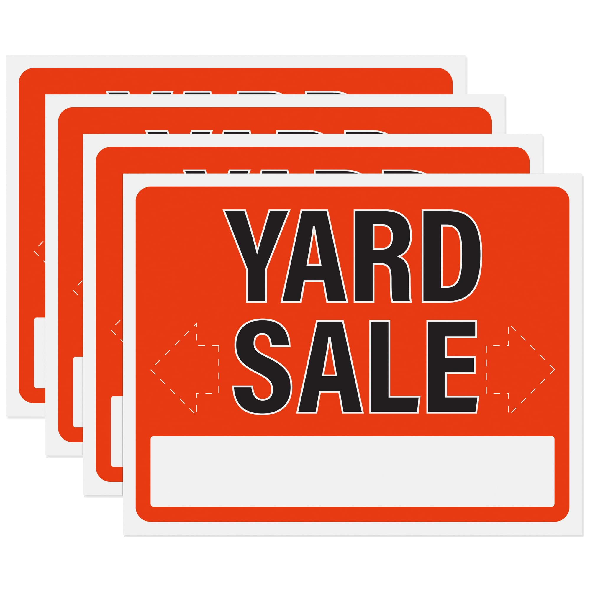 4 Pack Yard Sale Signs 14 X 11 Waterproof Plastic Signs For Garage Sale Real Estate Sale Yard Sale Amazon de Stationery Office Supplies