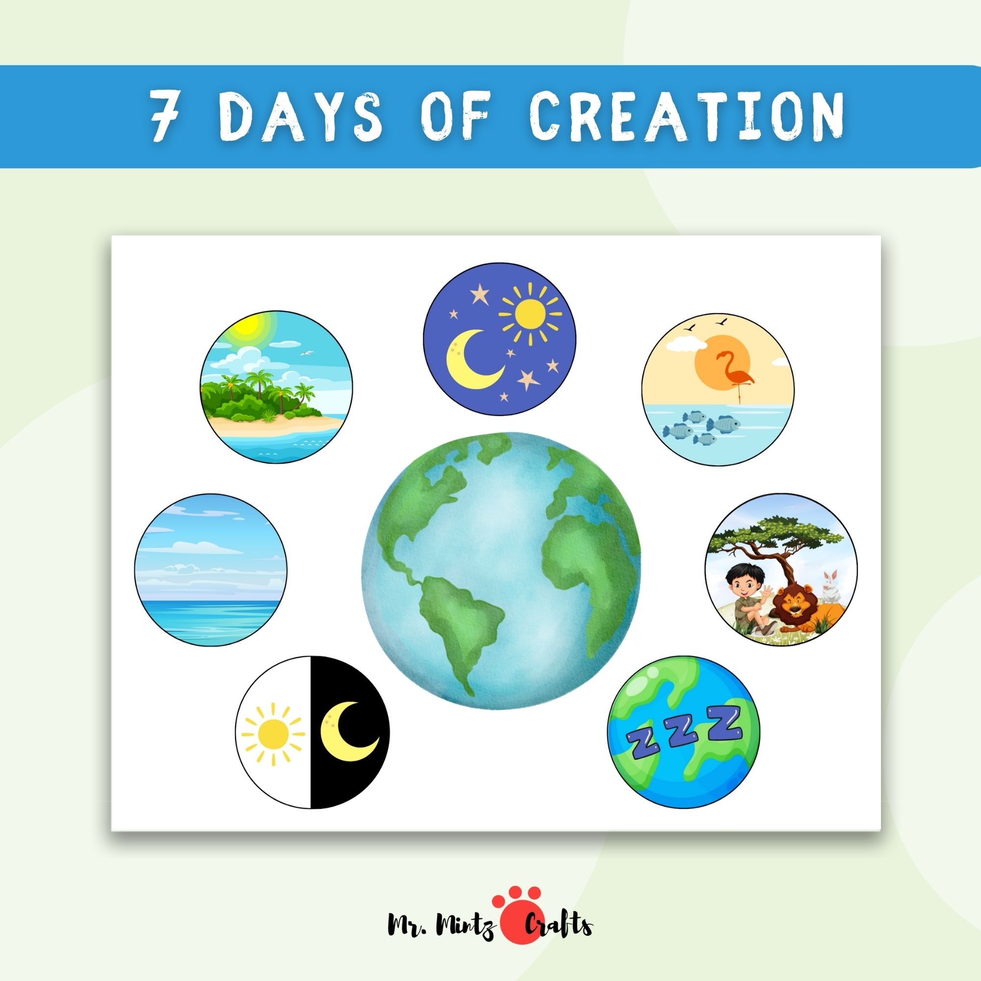 7 Days Of Creation Printable Crafts For The 7 Days Of Creation Made By Teachers