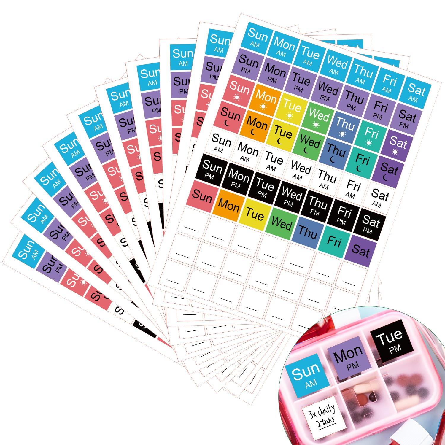Pill Case Labels Printable Free