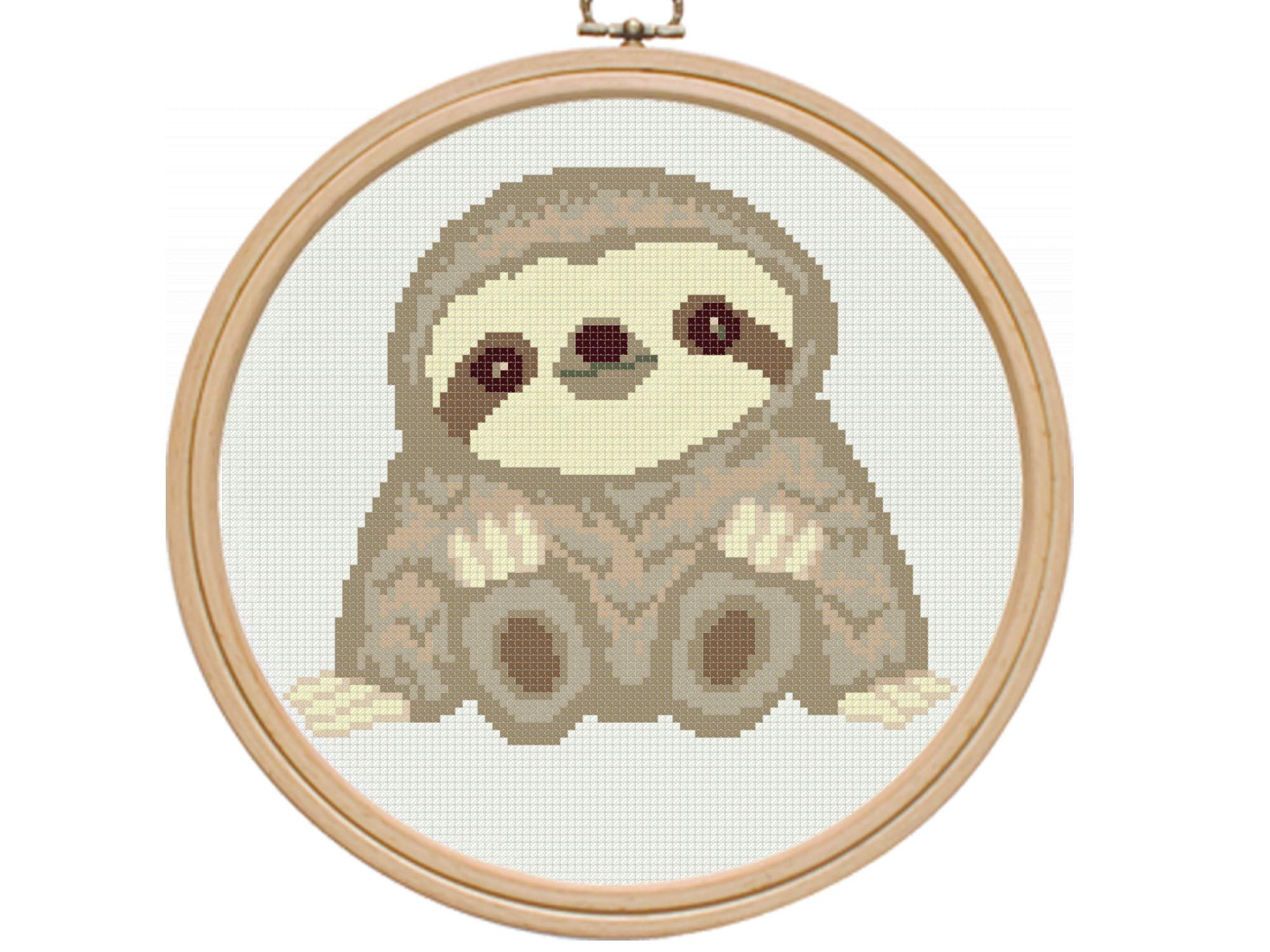 Amazon Cross Stitch Pattern Sloth PDF Modern Counted Easy Cross Stitch Paterns Printable Cute Animals Cross Stitch Chart For Beginners Materials Are NOT Included Arts Crafts Sewing