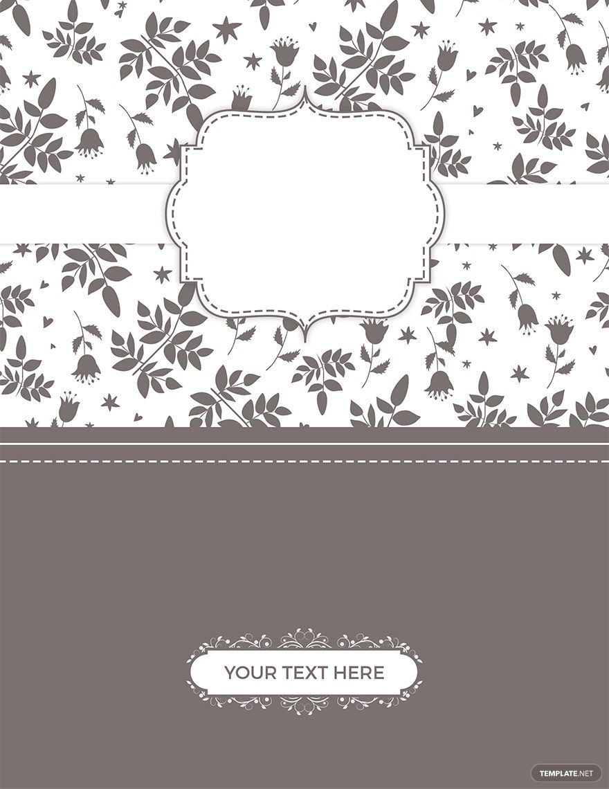 Beautiful Binder Cover Template In Pages PSD Word Publisher 