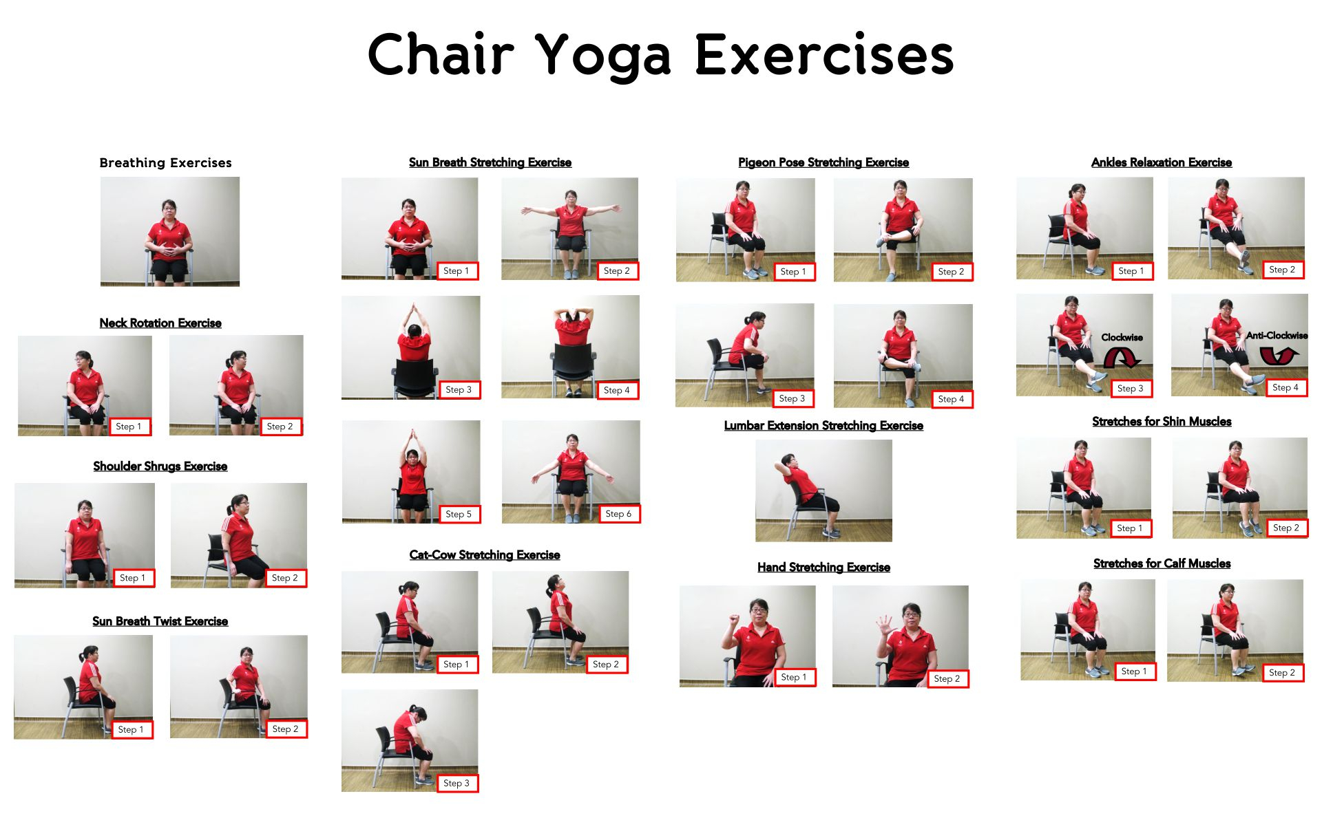 Free Chair Yoga For Seniors Printable