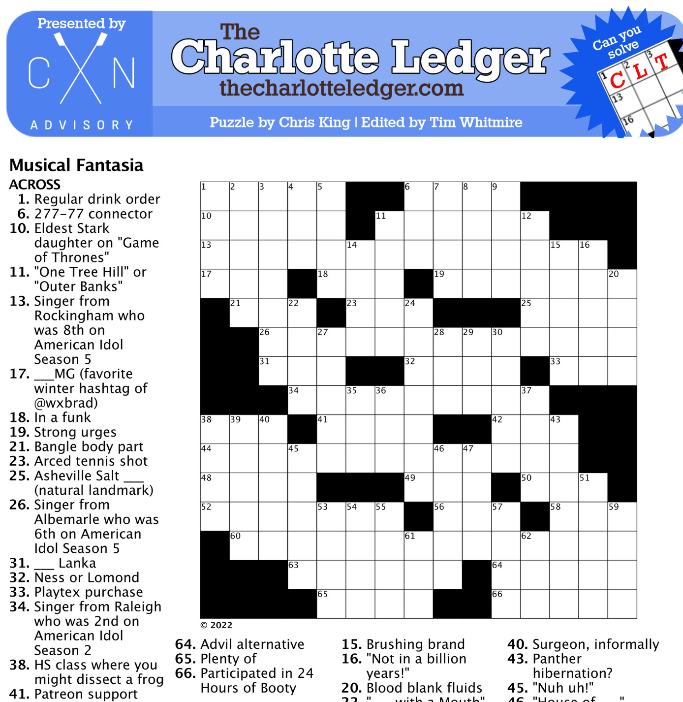 Free Sunday Crossword Puzzles Printable