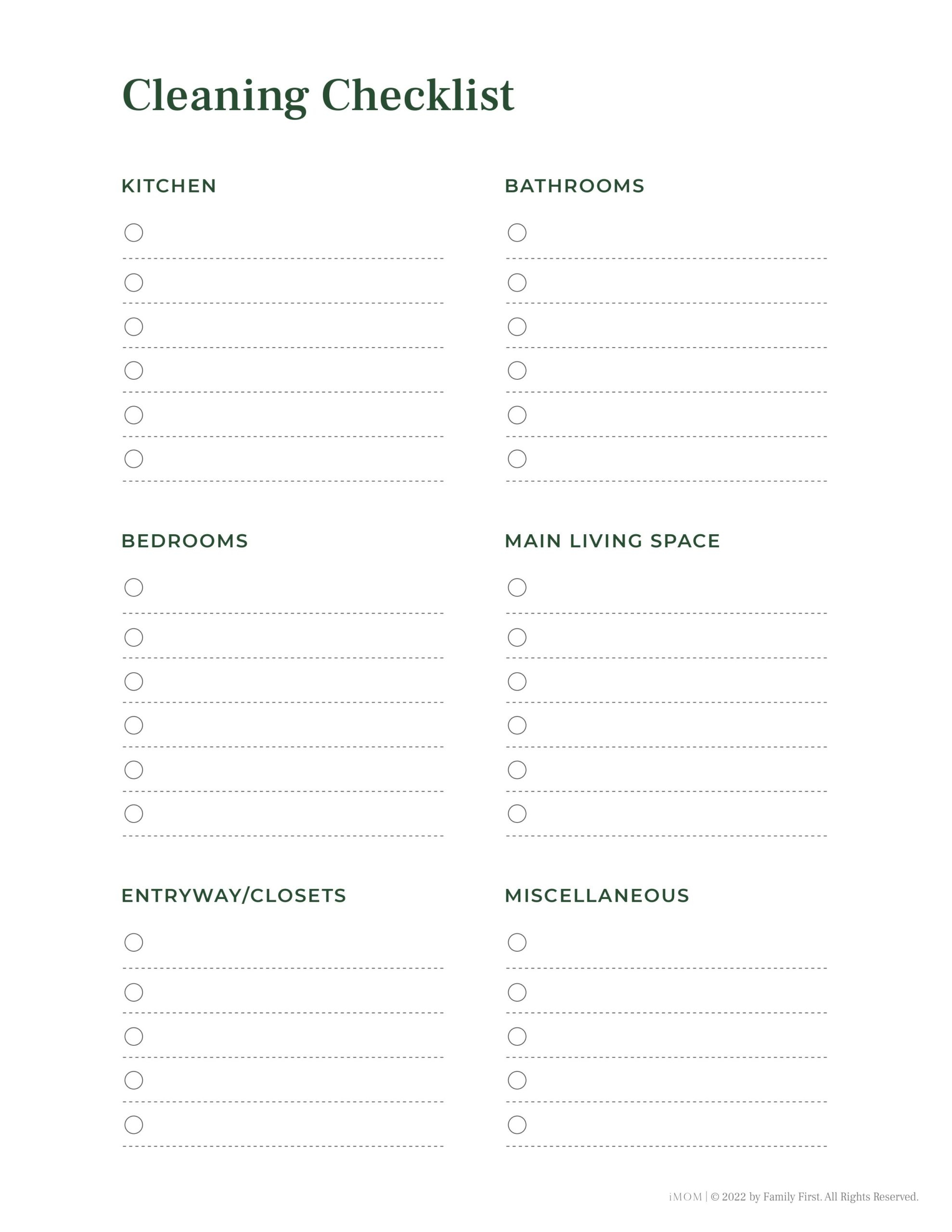 Chore Chart For Adults IMOM