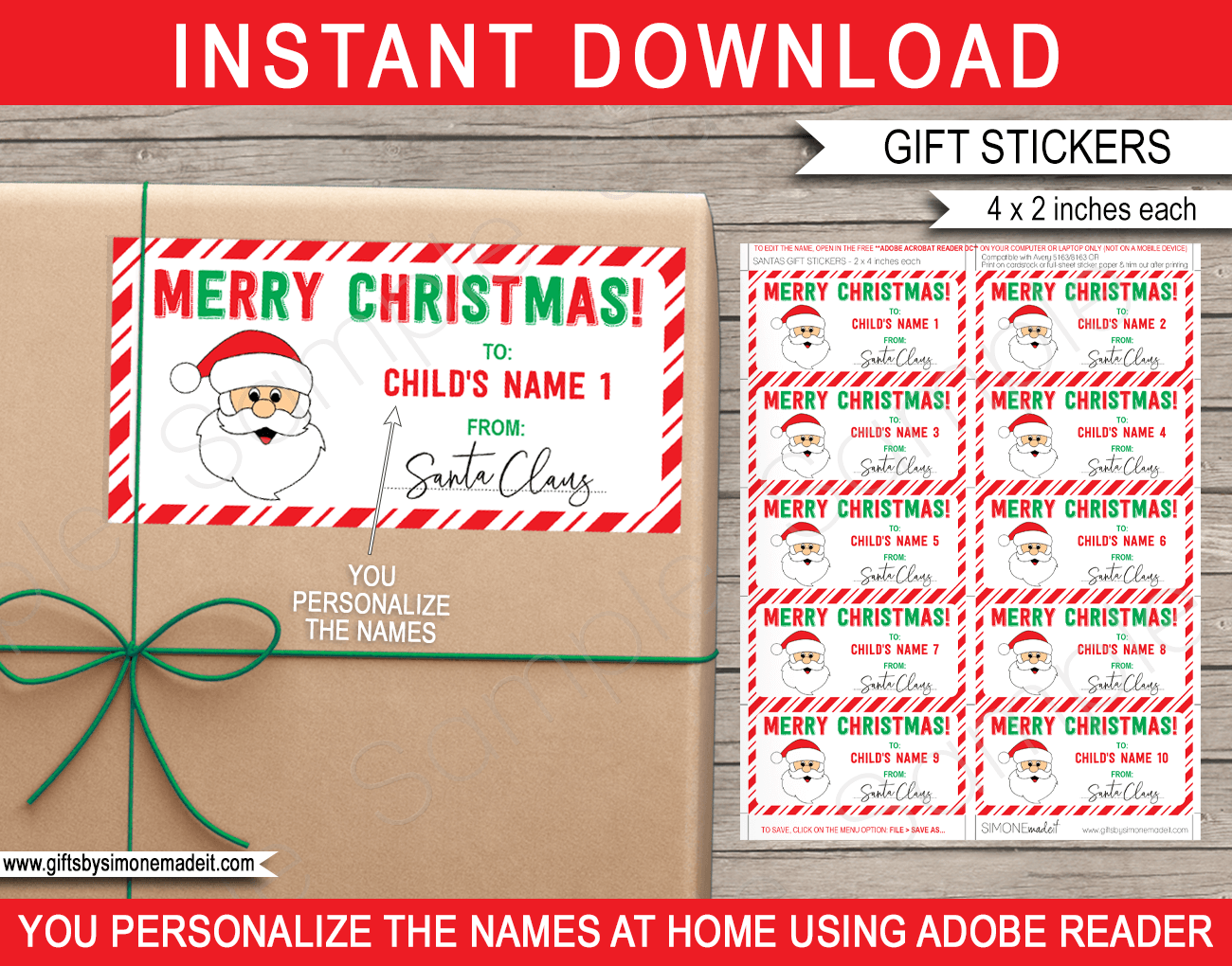 Printable Christmas Gift Labels Free