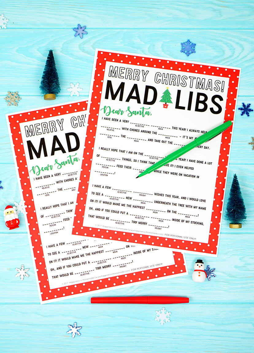 Mad Libs Free Printable Worksheets