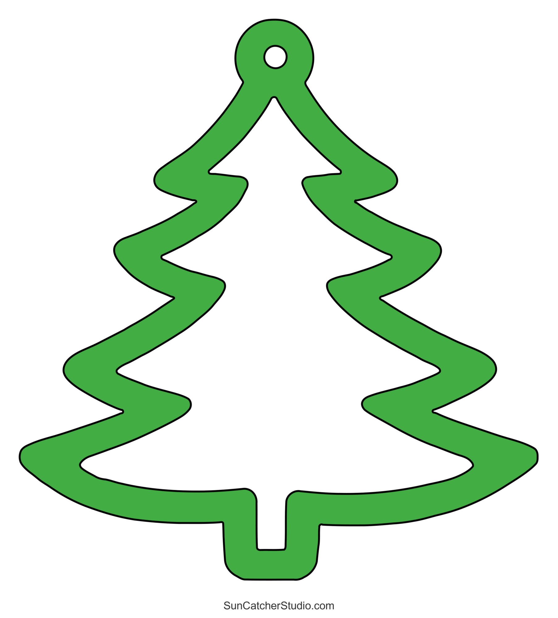 Free Printable Outline Christmas Tree Template