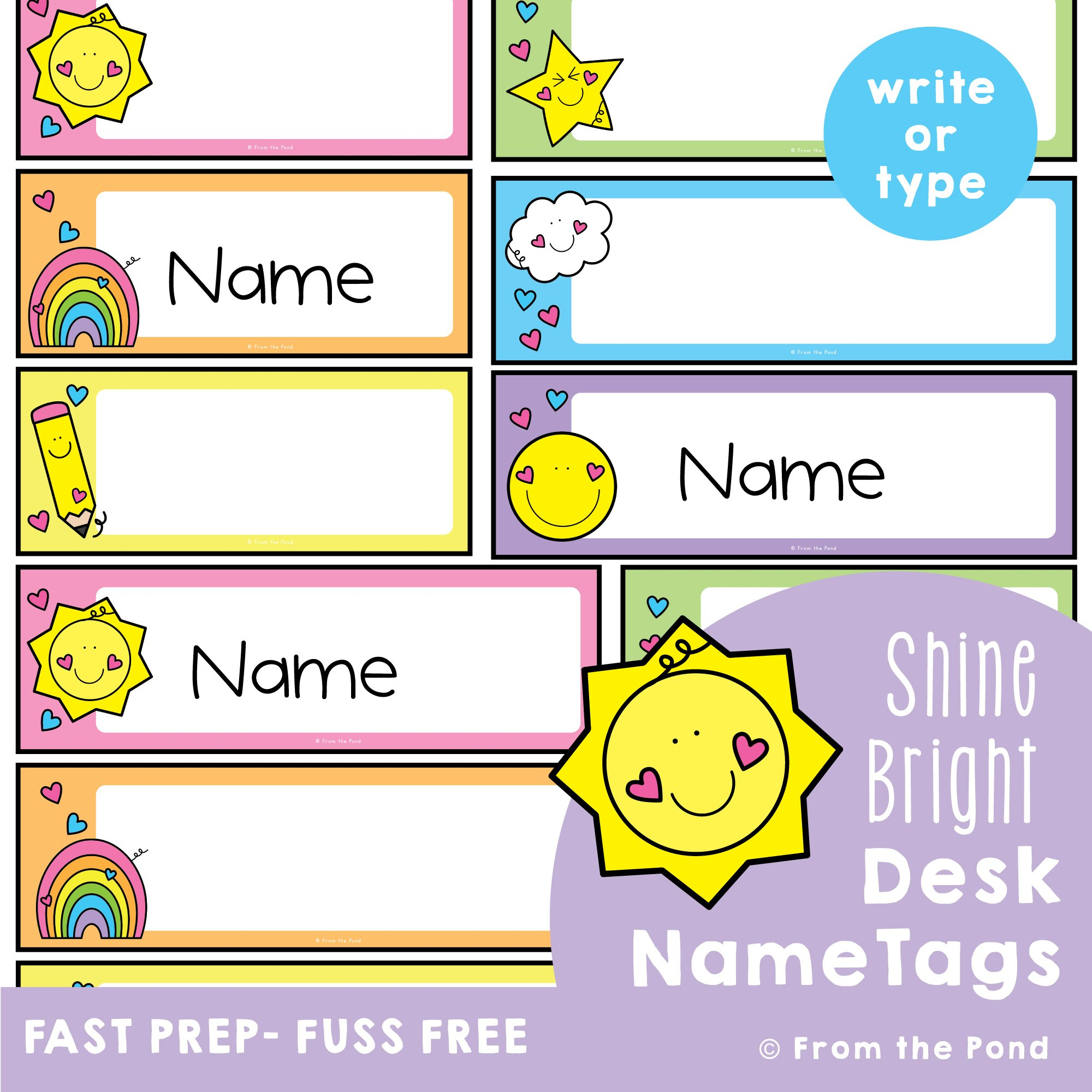Cubby Name Tags Free Printable