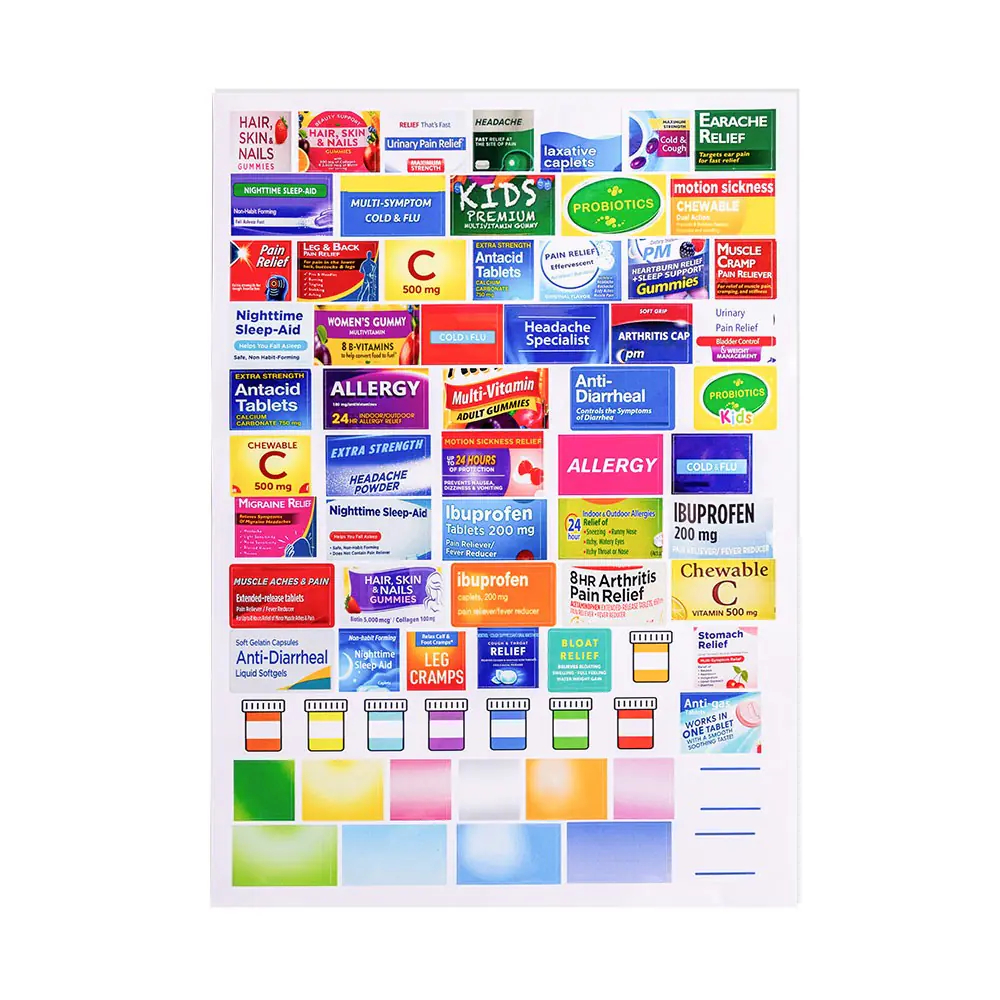 Custom Name Pocket Pharmacy With Labels Micro Pharmacy Travel 