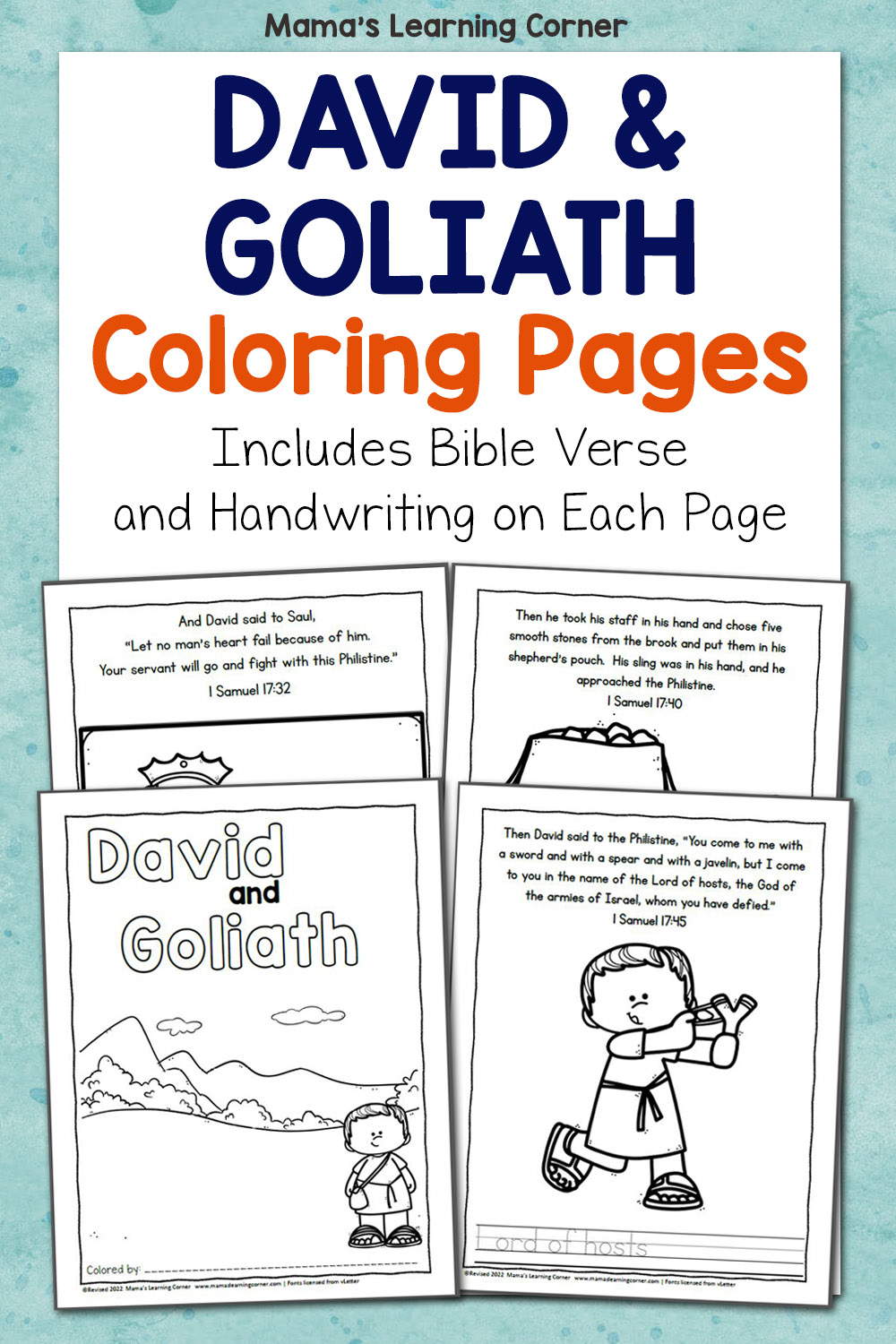 Free Printable David and Goliath Worksheets