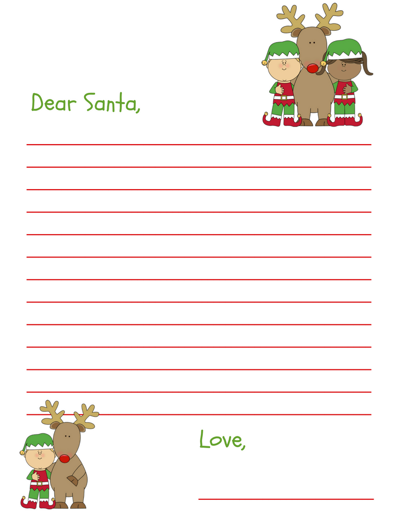 Free Dear Santa Letter Printable Template