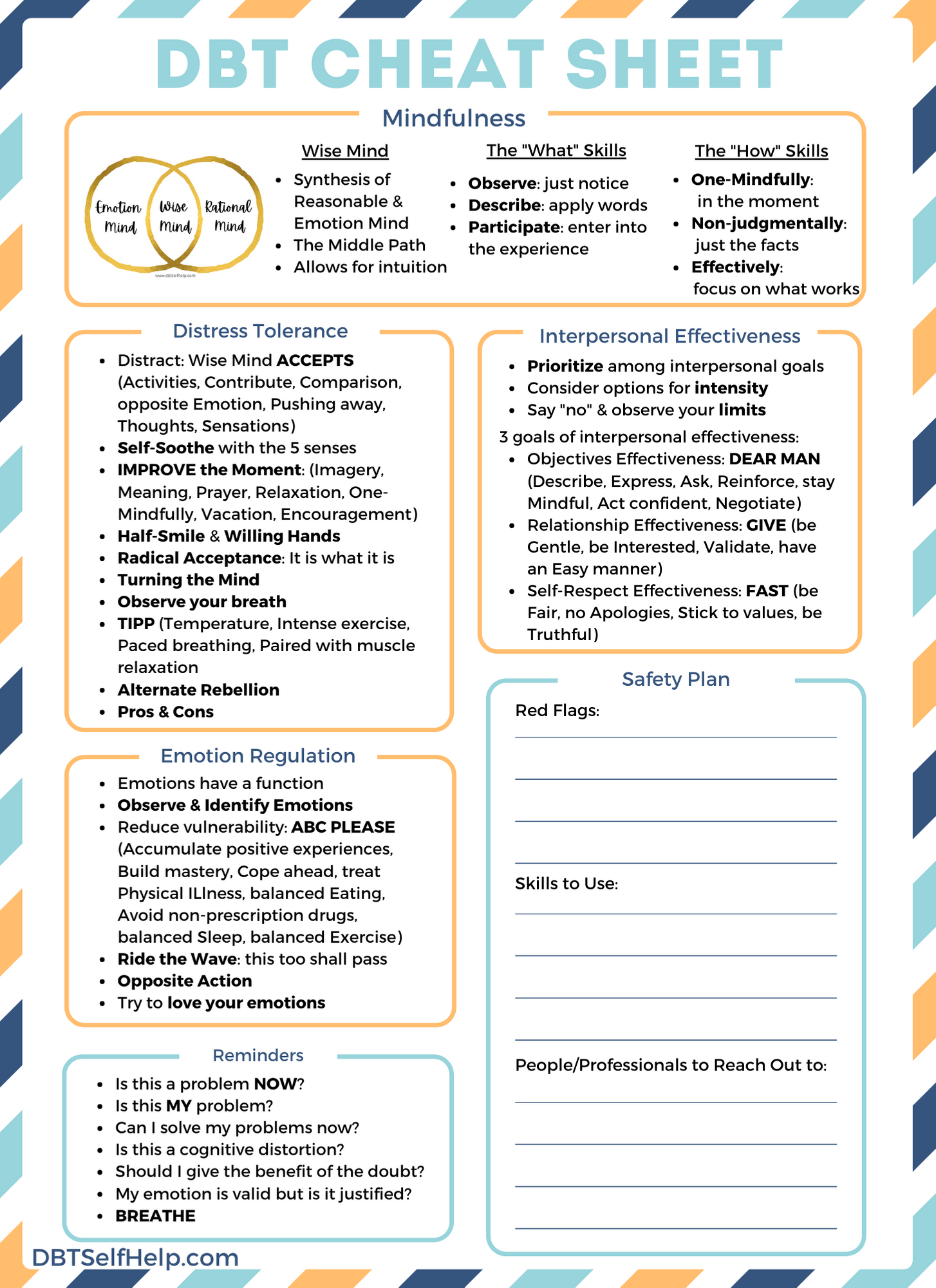 Diary Cards DBT Self Help