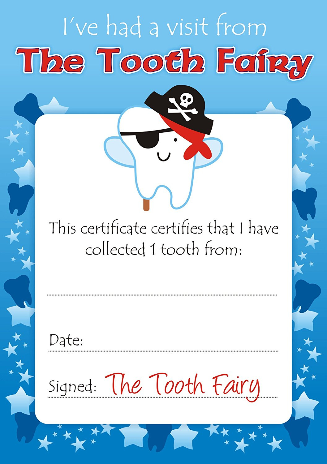Free Printable Tooth Fairy Letter For Boy
