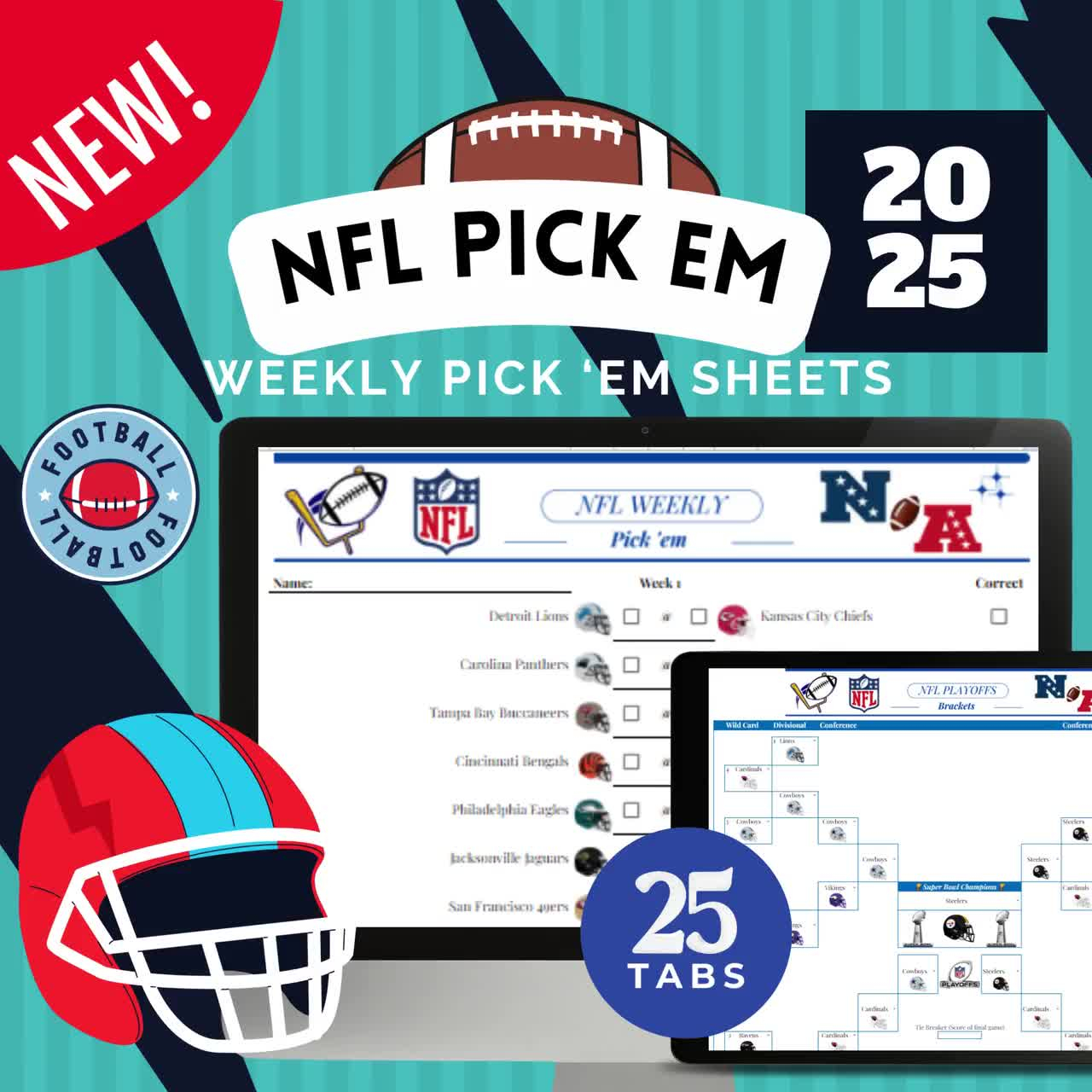 Football Weekly Pick em Pool With Points Printable Sheet Pro Football Bet Tracker Spreadsheet Printable Weekly 2025 Football Pick Sheets Etsy