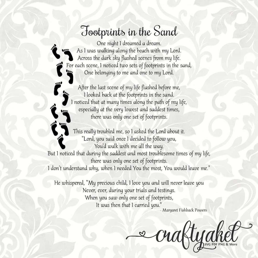 Footprints in The Sand Printable Free