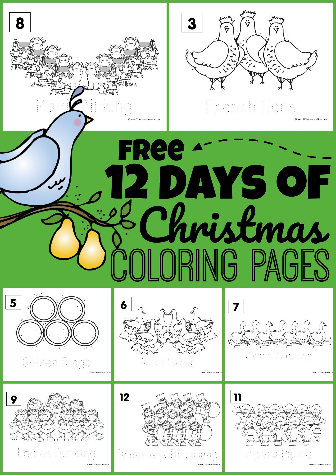 12 Days of Christmas Free Printable