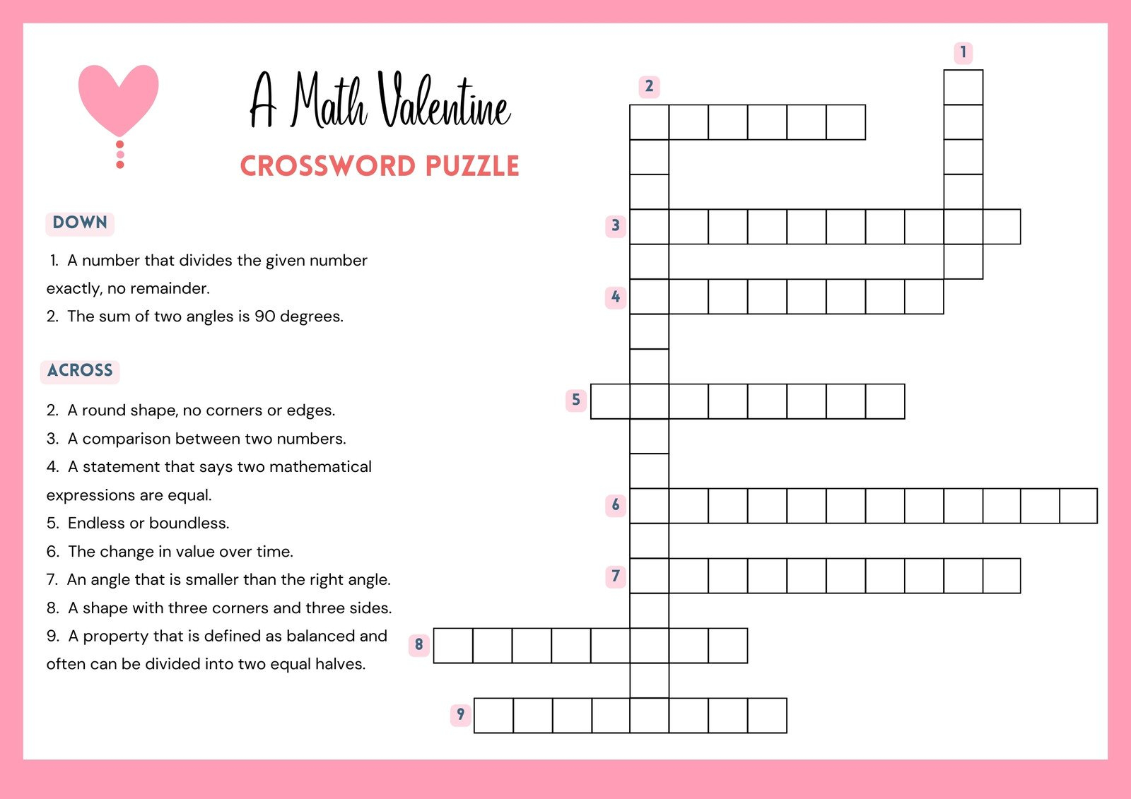 Build Your Own Crossword Puzzle Free Printable