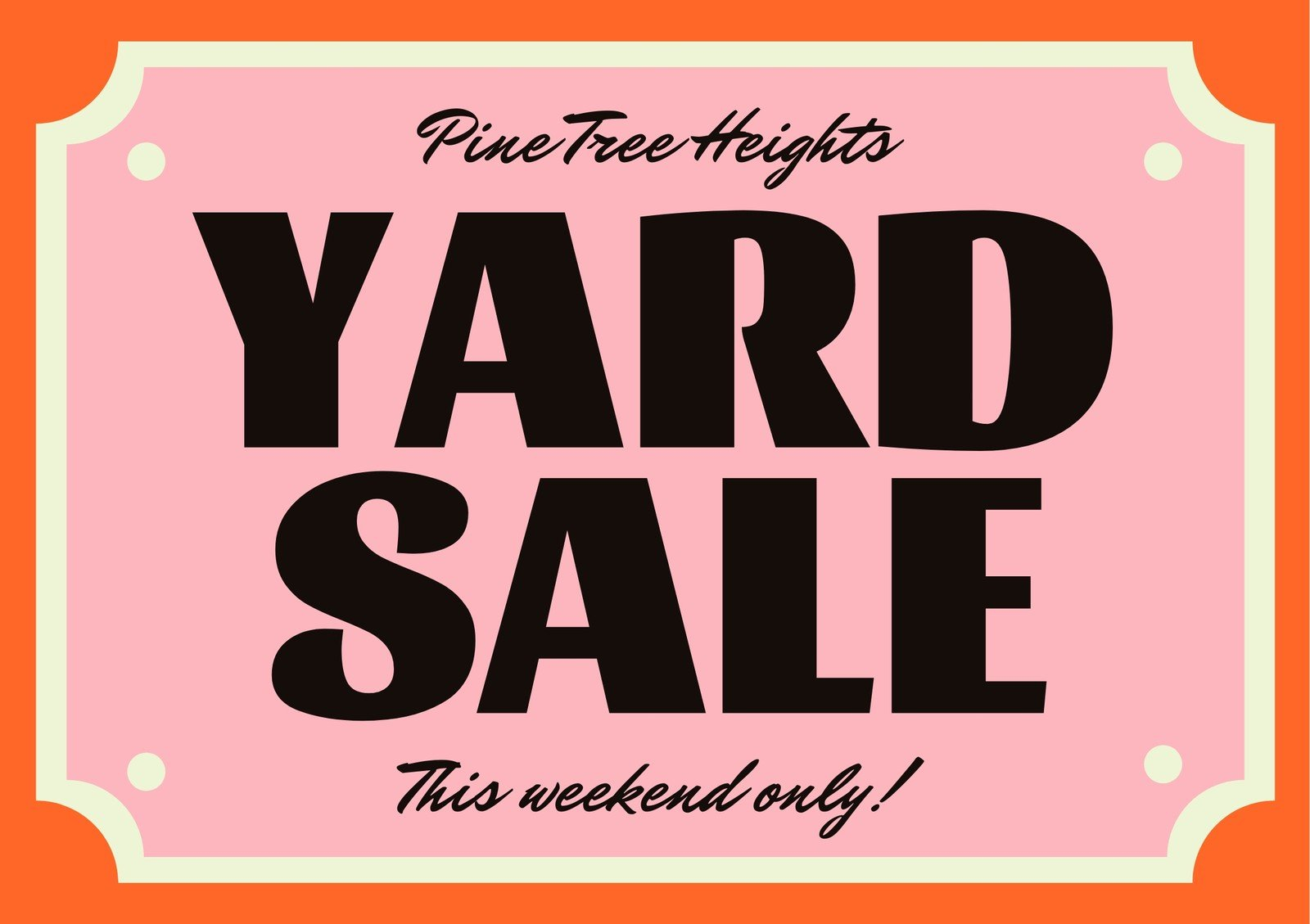 Free Editable And Printable Yard Sign Templates Canva