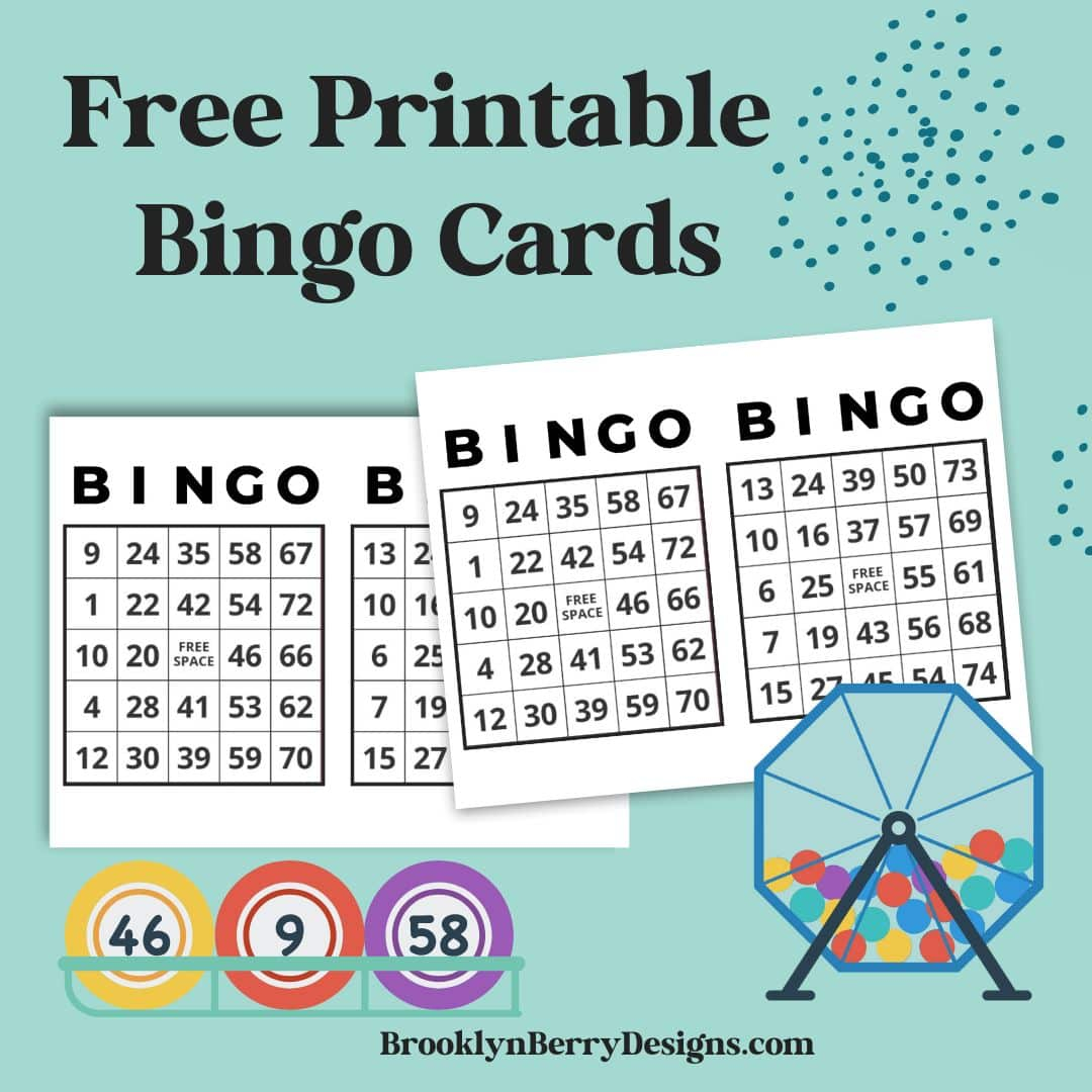 Free Printable Bingo Cards Brooklyn Berry Designs