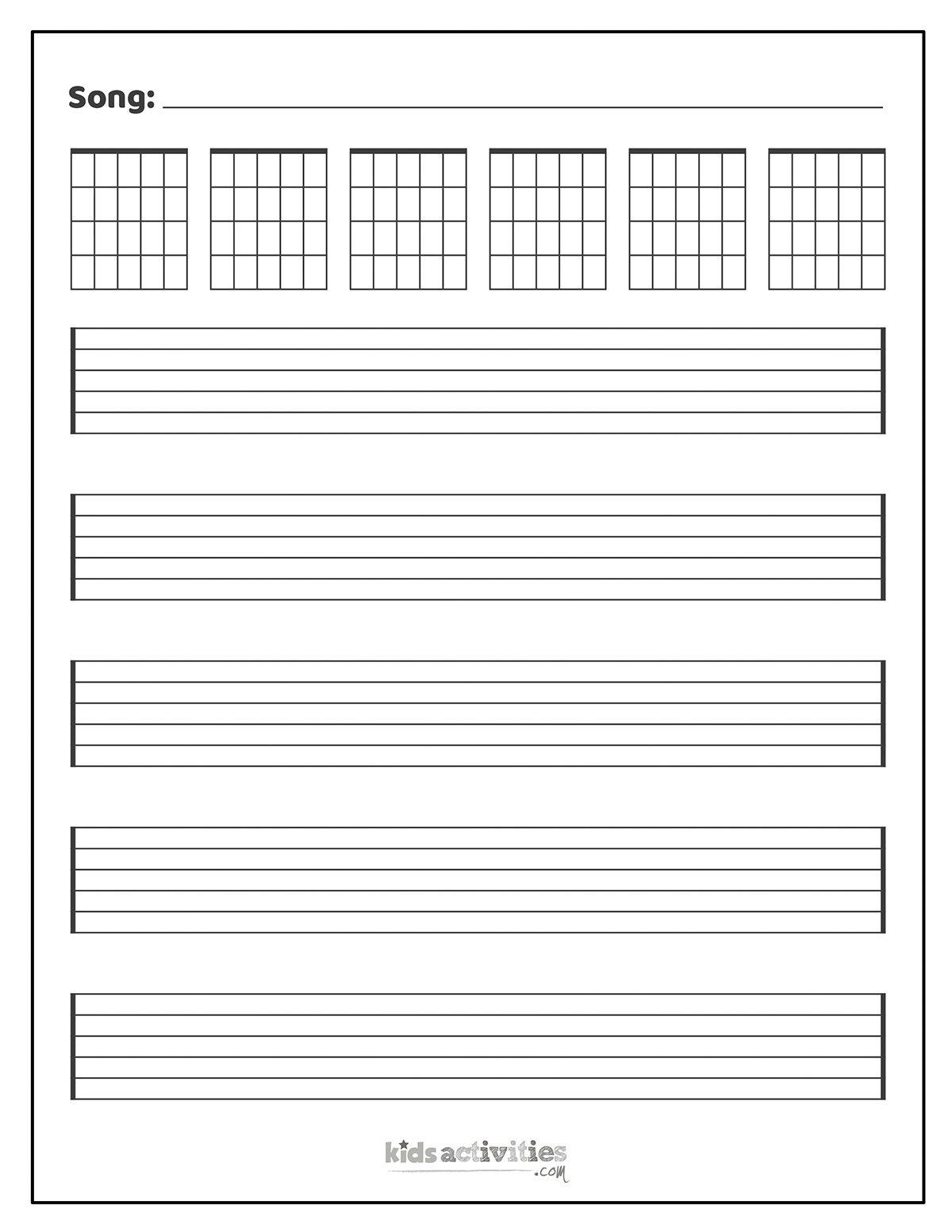 Free Blank Sheet Music Printable
