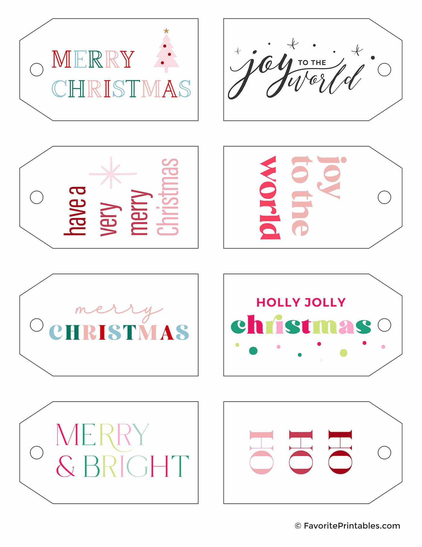 Free Printable Christmas Gift Tags Favorite Printables