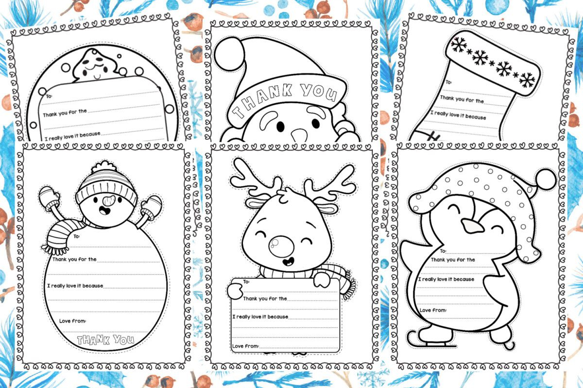 Free Printable Thank You Cards For Christmas