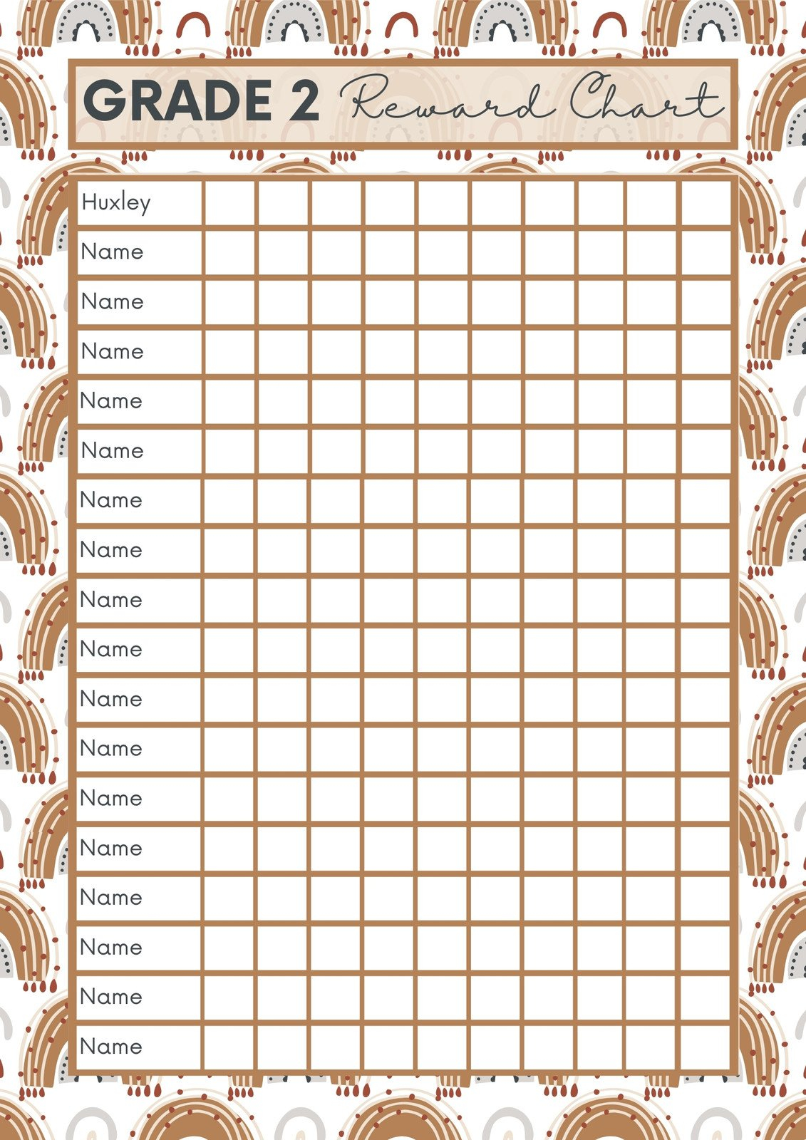 Reward Sticker Chart Printable Free