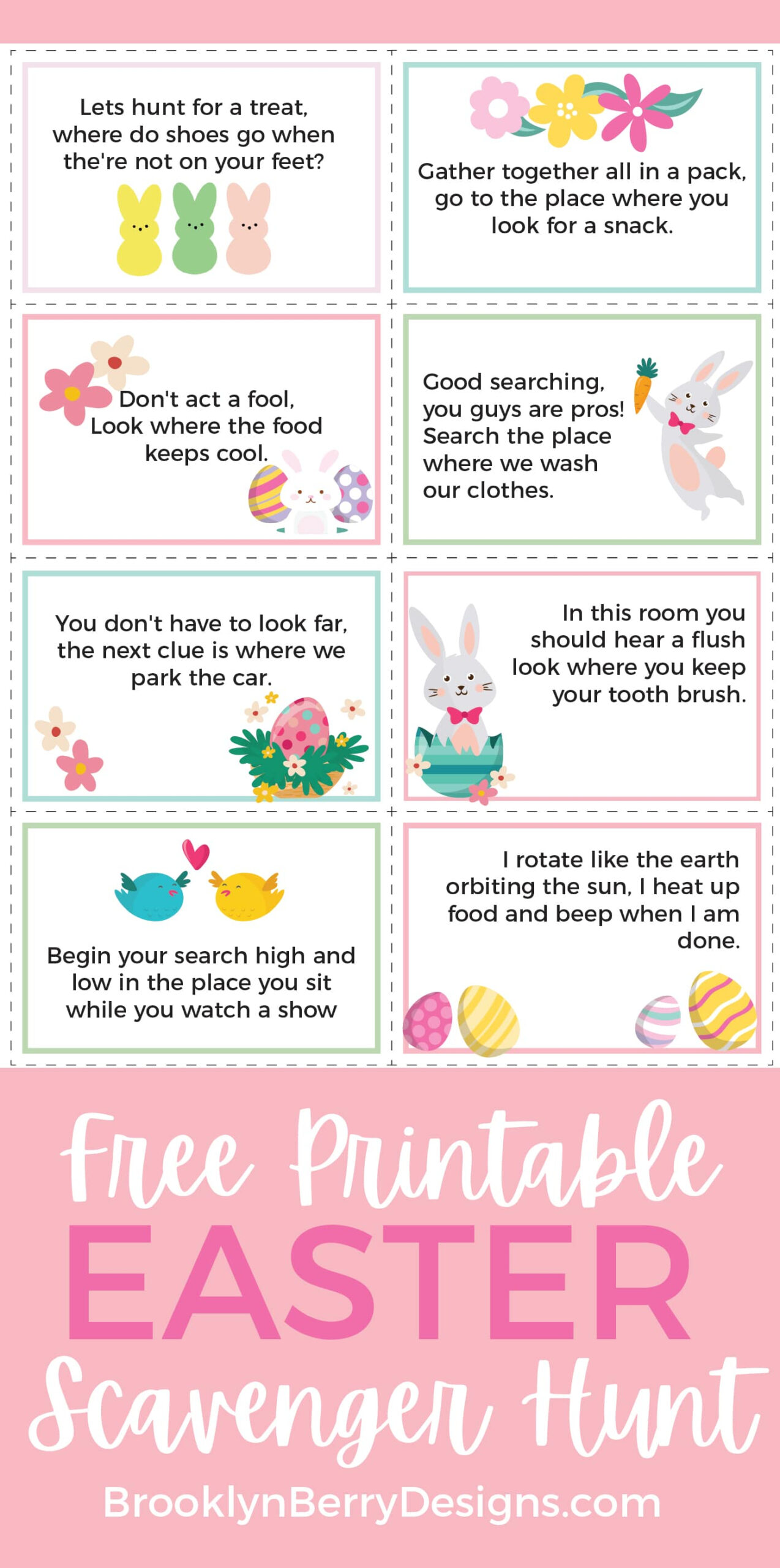 Free Printable Easter Scavenger Hunt Brooklyn Berry Designs