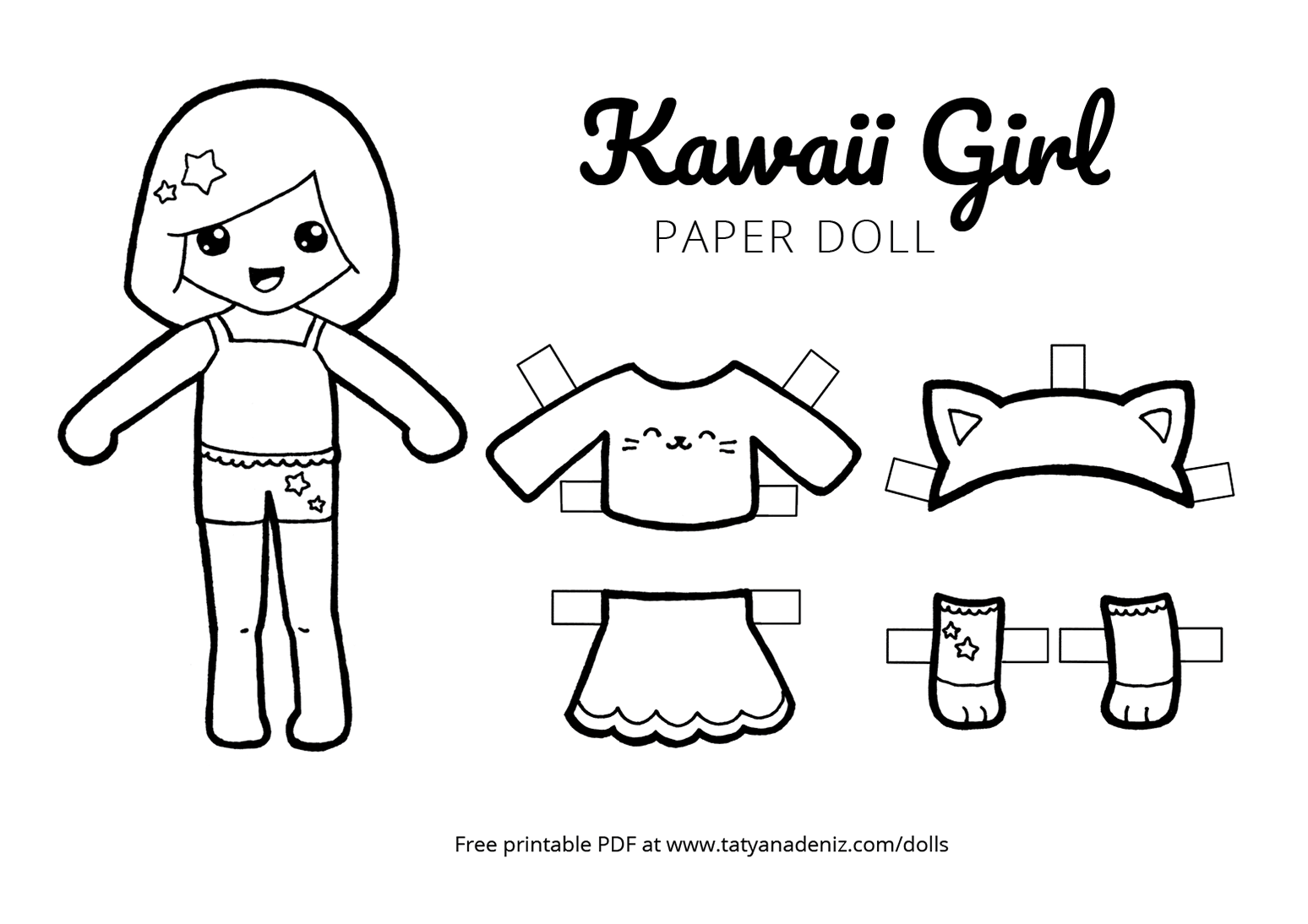 Paper Doll Printable Template Free