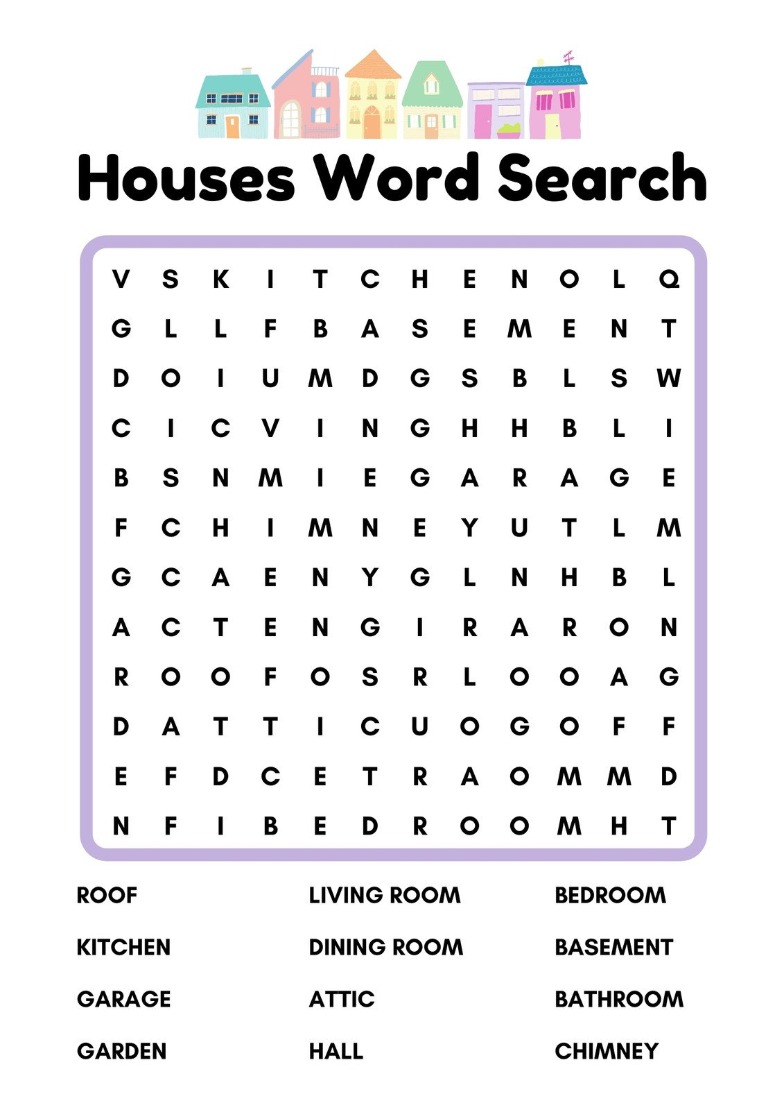 Free Printable Word Search Generator