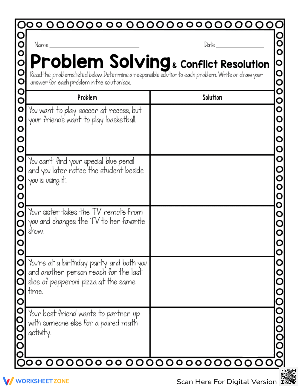 Grade 5 Conflict Resolution For Middle School Worksheets 2025