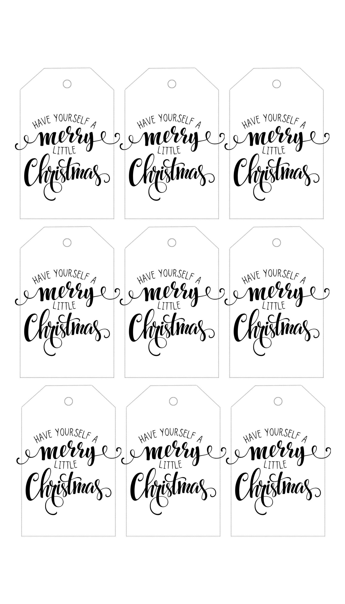 Merry Christmas Tags Free Printable