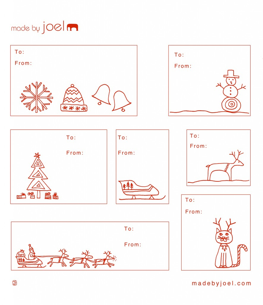 Free Printable Holiday Gift Tags