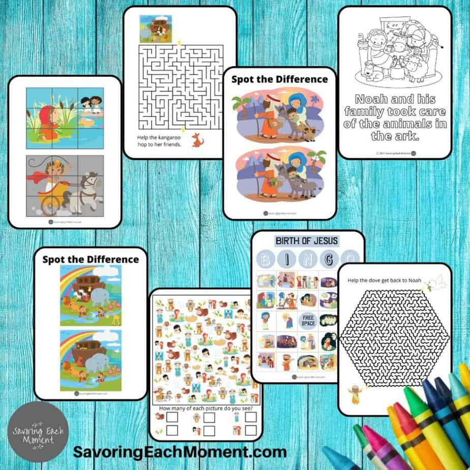 Free Printable Bible Activity Worksheets