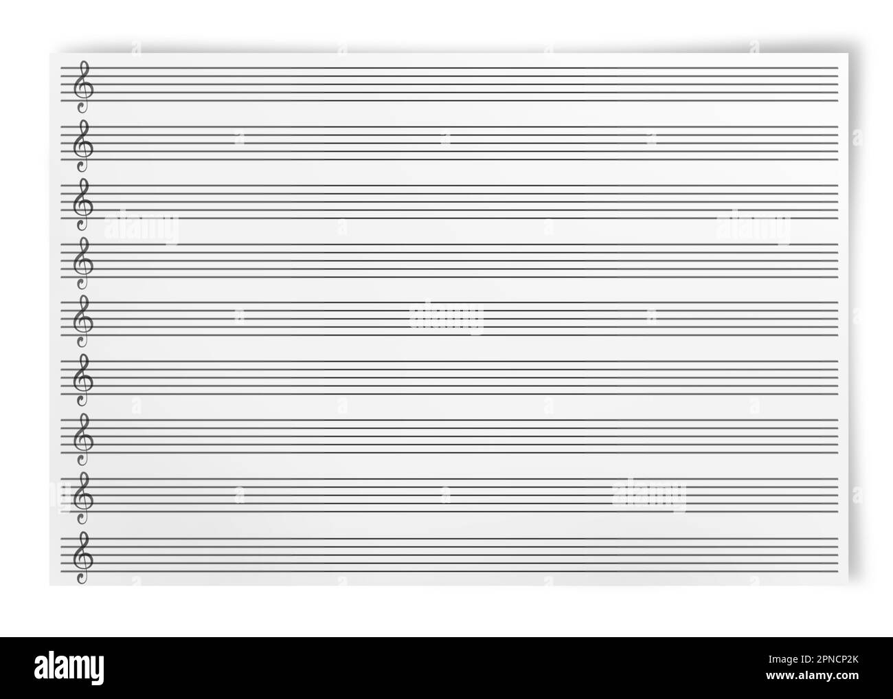Music Sheet Blank Cut Out Stock Images Pictures Alamy