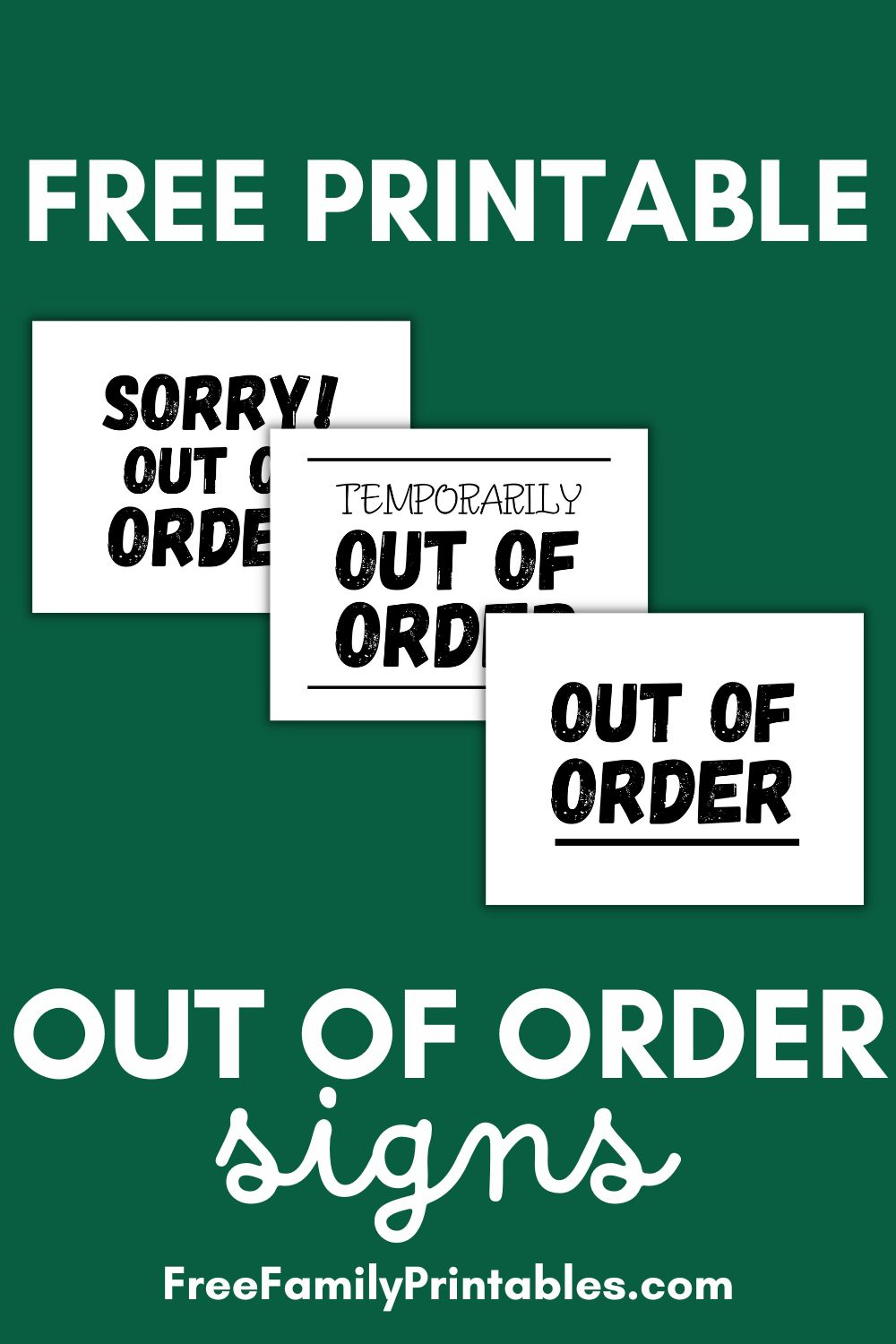Out Of Order Sign Printable Free Download Making Frugal FUN
