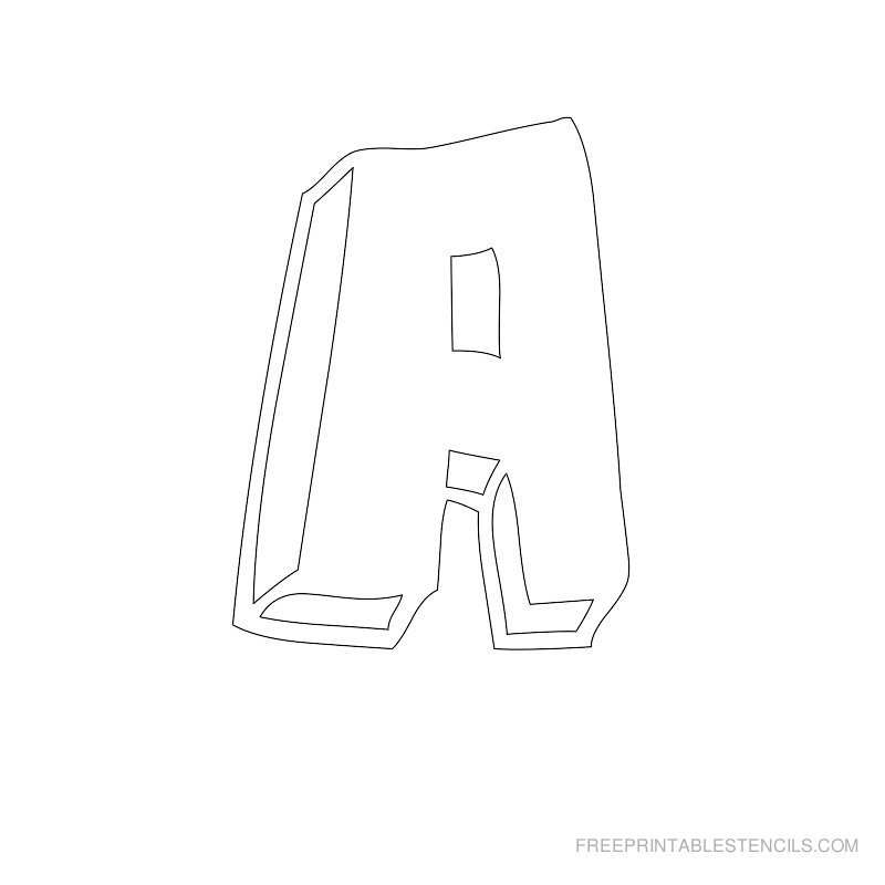 Bubble Letter Stencil Printable Free