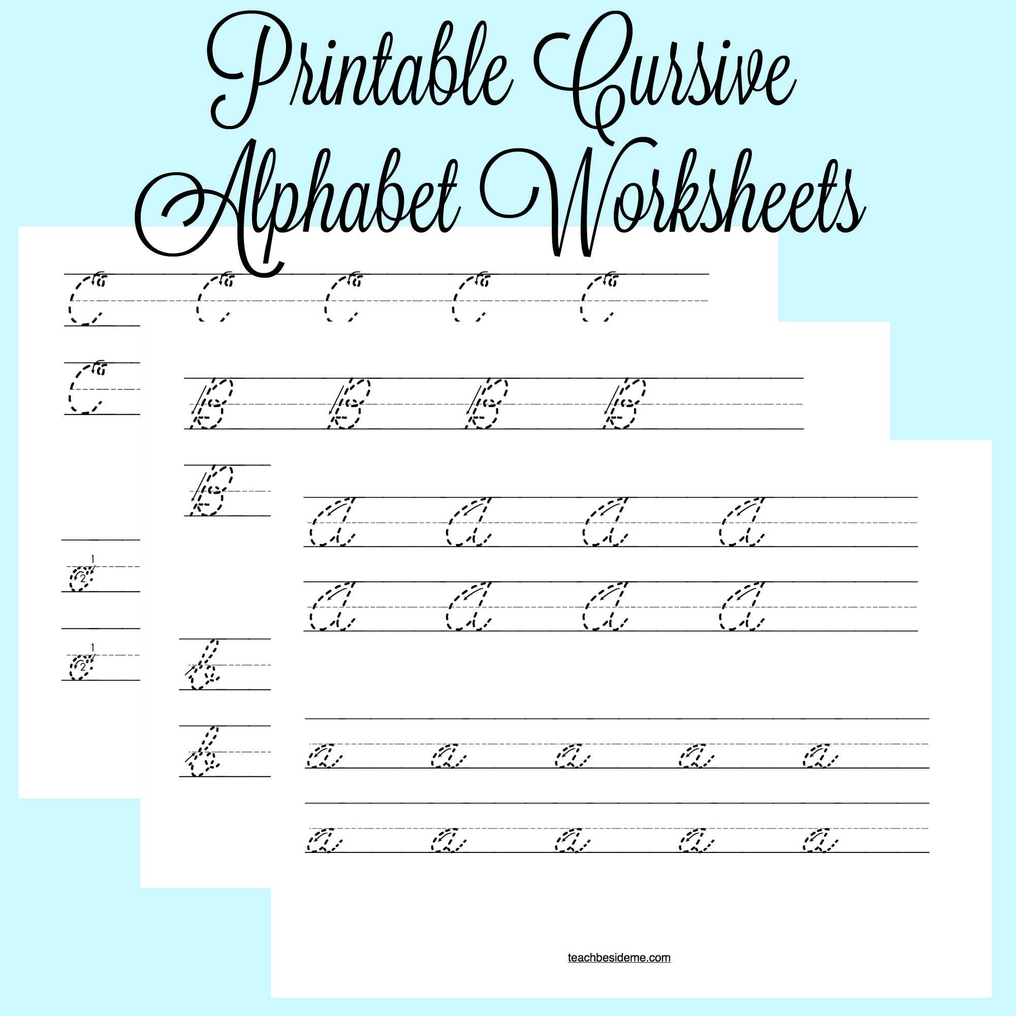 Free Printable Cursive Alphabet Letters