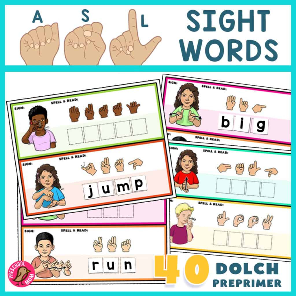 Beginner Free Printable Sign Language Words