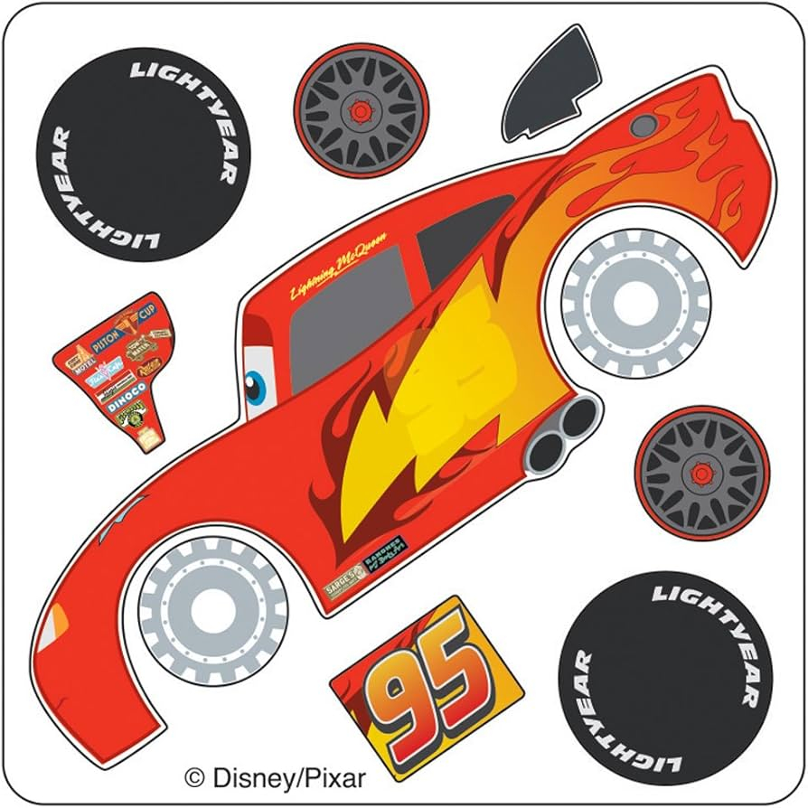 SmileMakers Disney Cars Lightning McQueen Make Your Own Stickers Birthday And Theme Party Favors 100 Per Pack Amazon in Toys Games