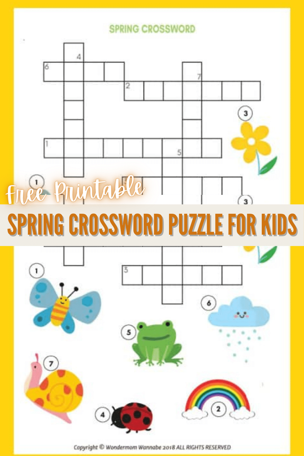 FREE Printable Crossword Puzzles For Kids