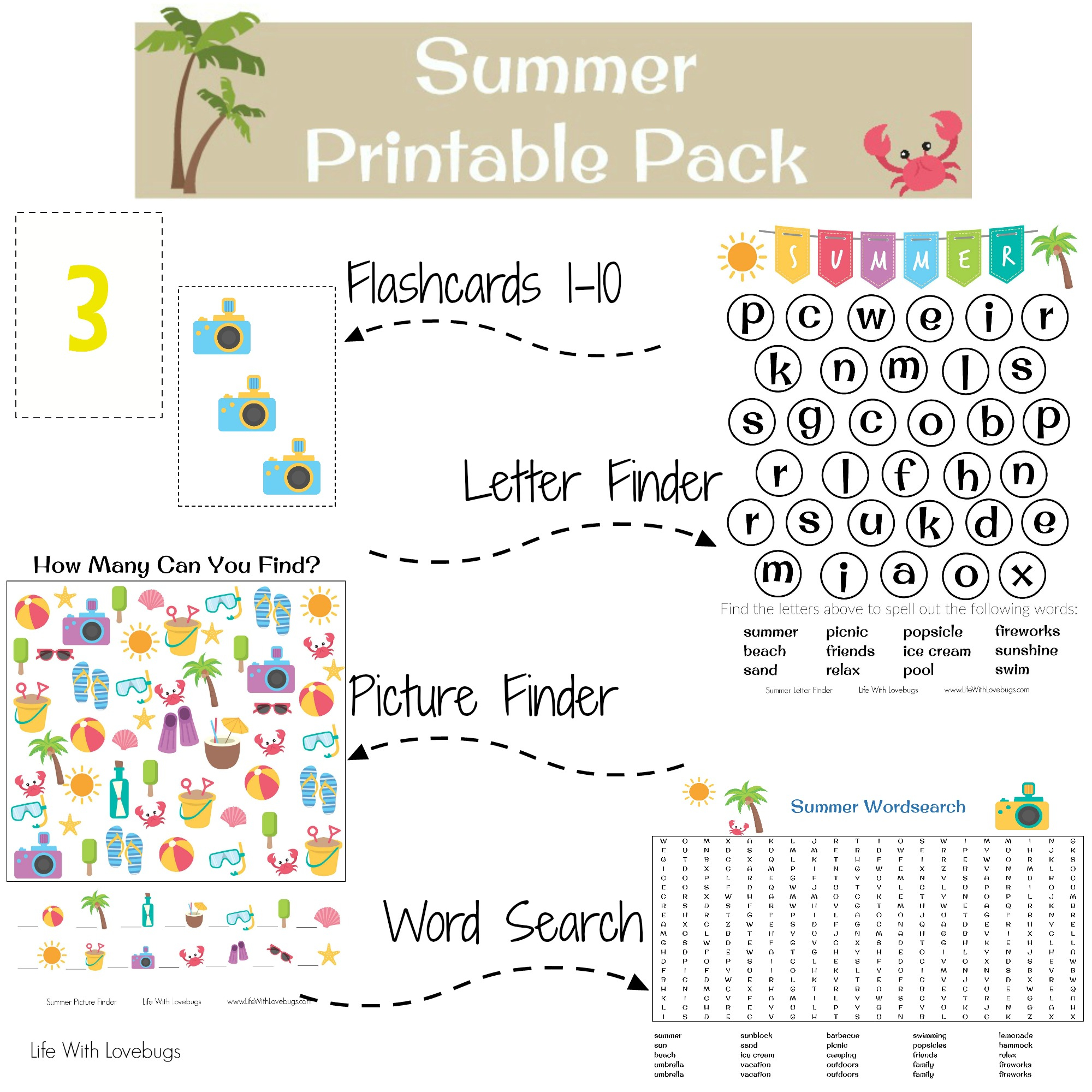 Free Printable Summer Activity Sheets