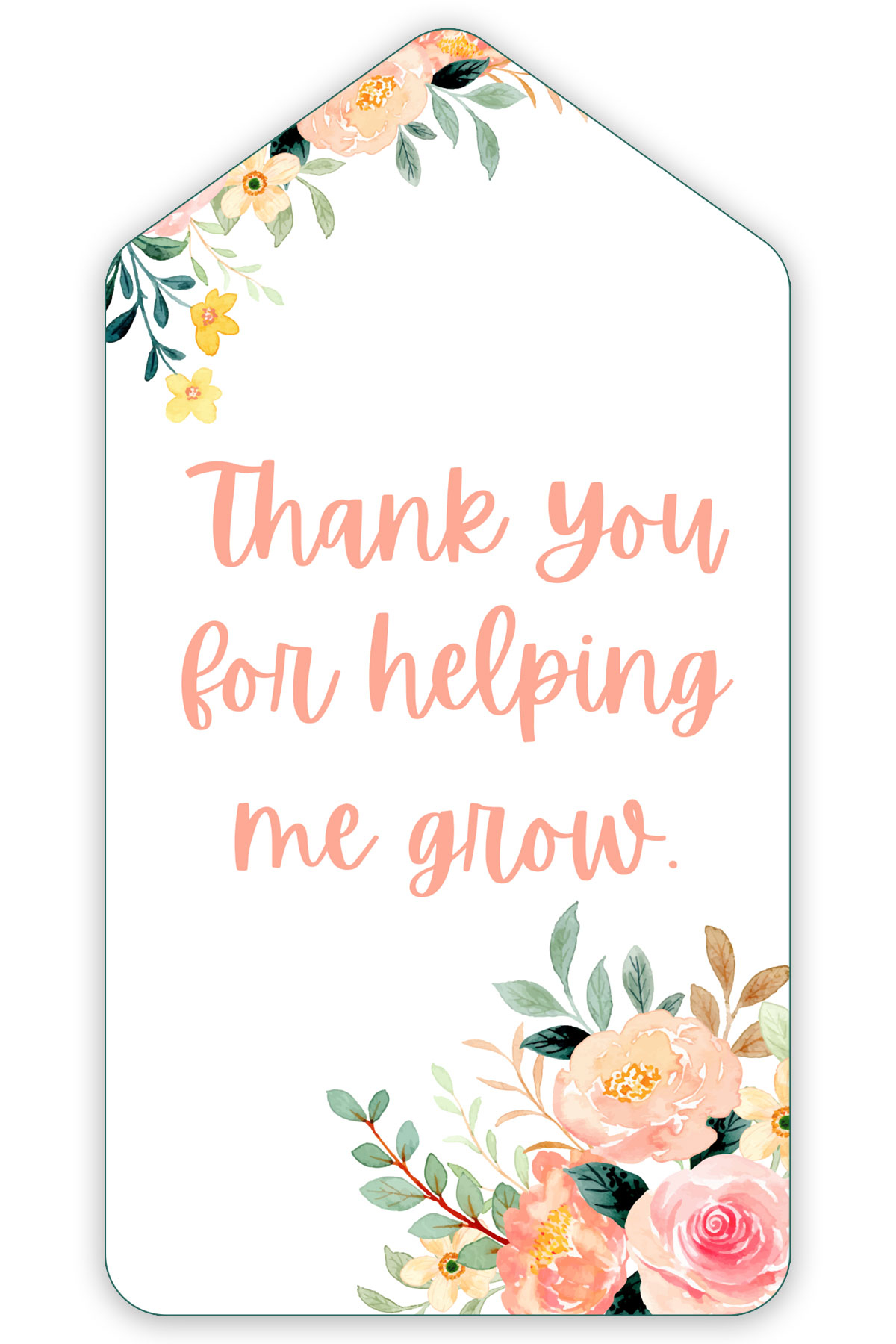 Thank you for helping me grow free tag example Mom Envy